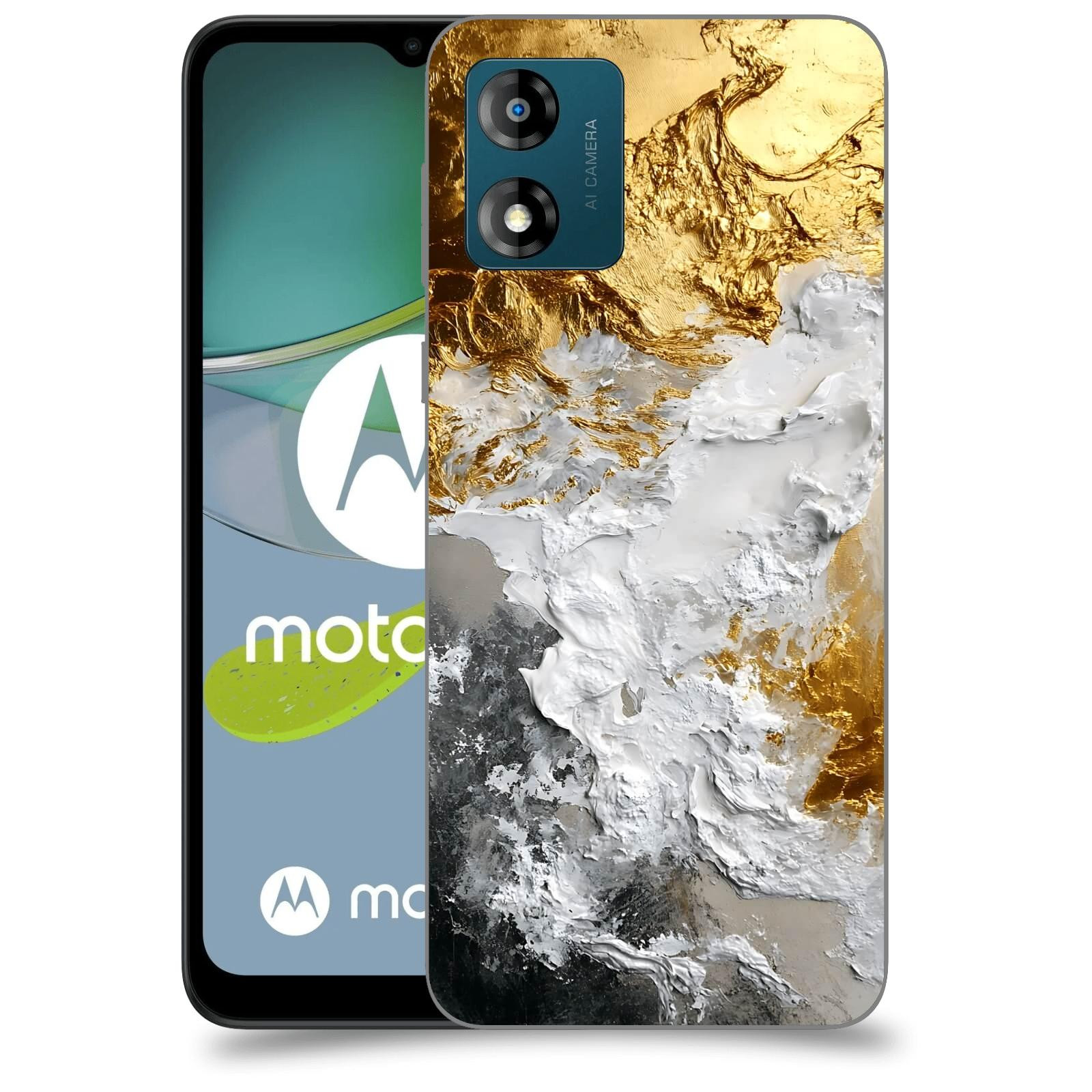 ACOVER Kryt na mobil Motorola Moto E13 - Liquid Gold VI