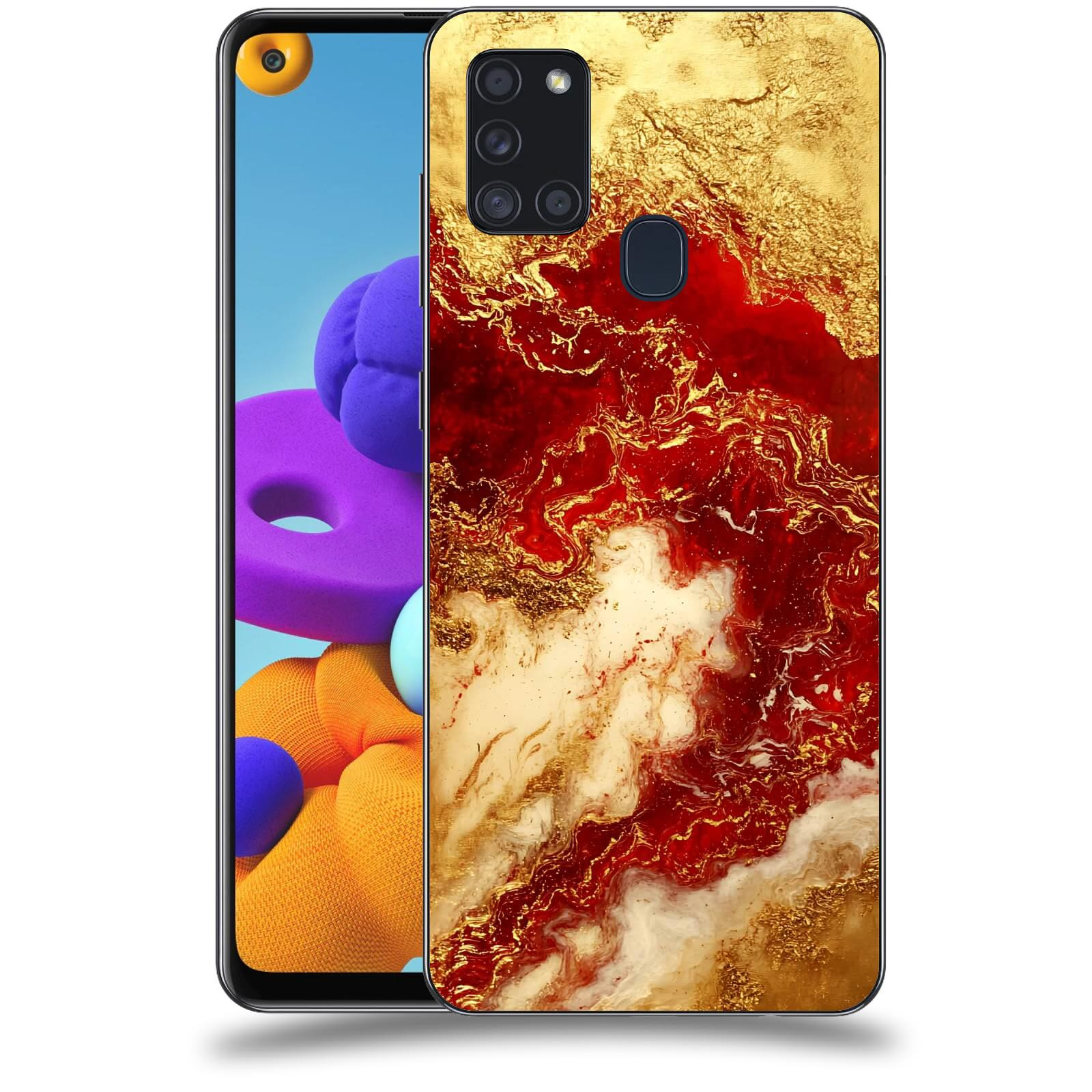 ACOVER Kryt na mobil Samsung Galaxy A21s - Golden Blood I
