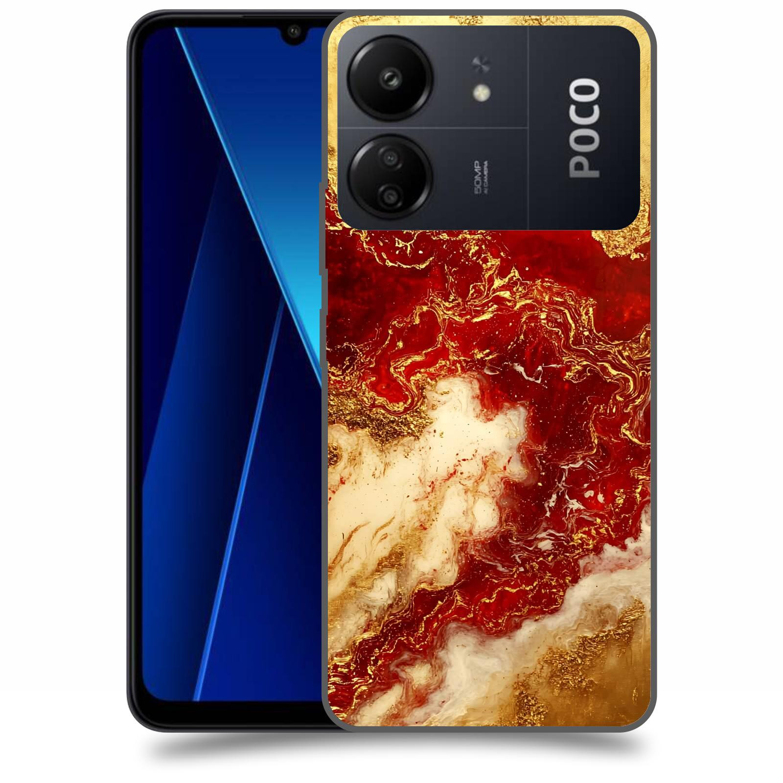 ACOVER Kryt na mobil Poco C65 - Golden Blood I