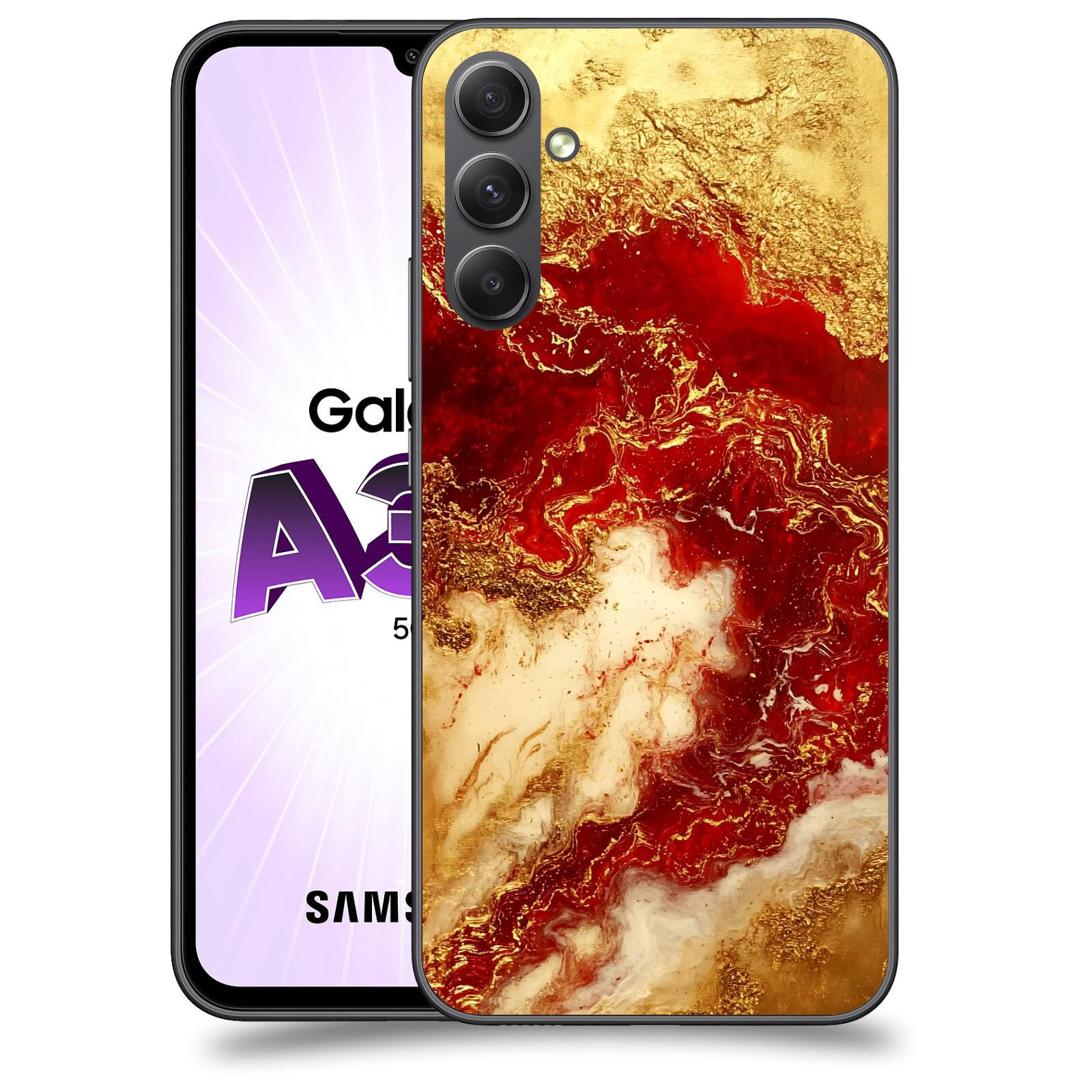 ACOVER Kryt na mobil Samsung Galaxy A34 - Golden Blood I
