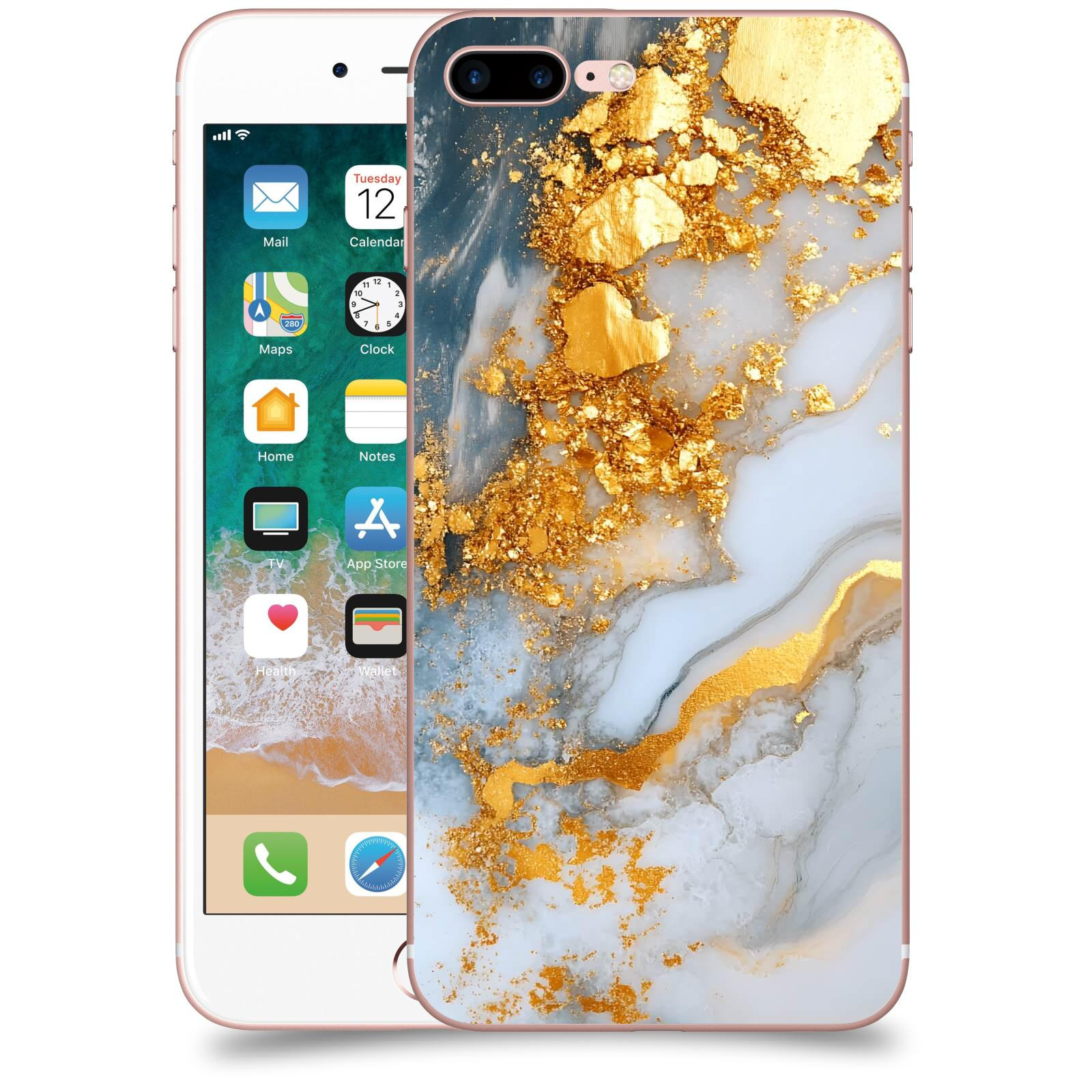ACOVER Kryt na mobil Apple iPhone 7 Plus - Liquid Gold VII