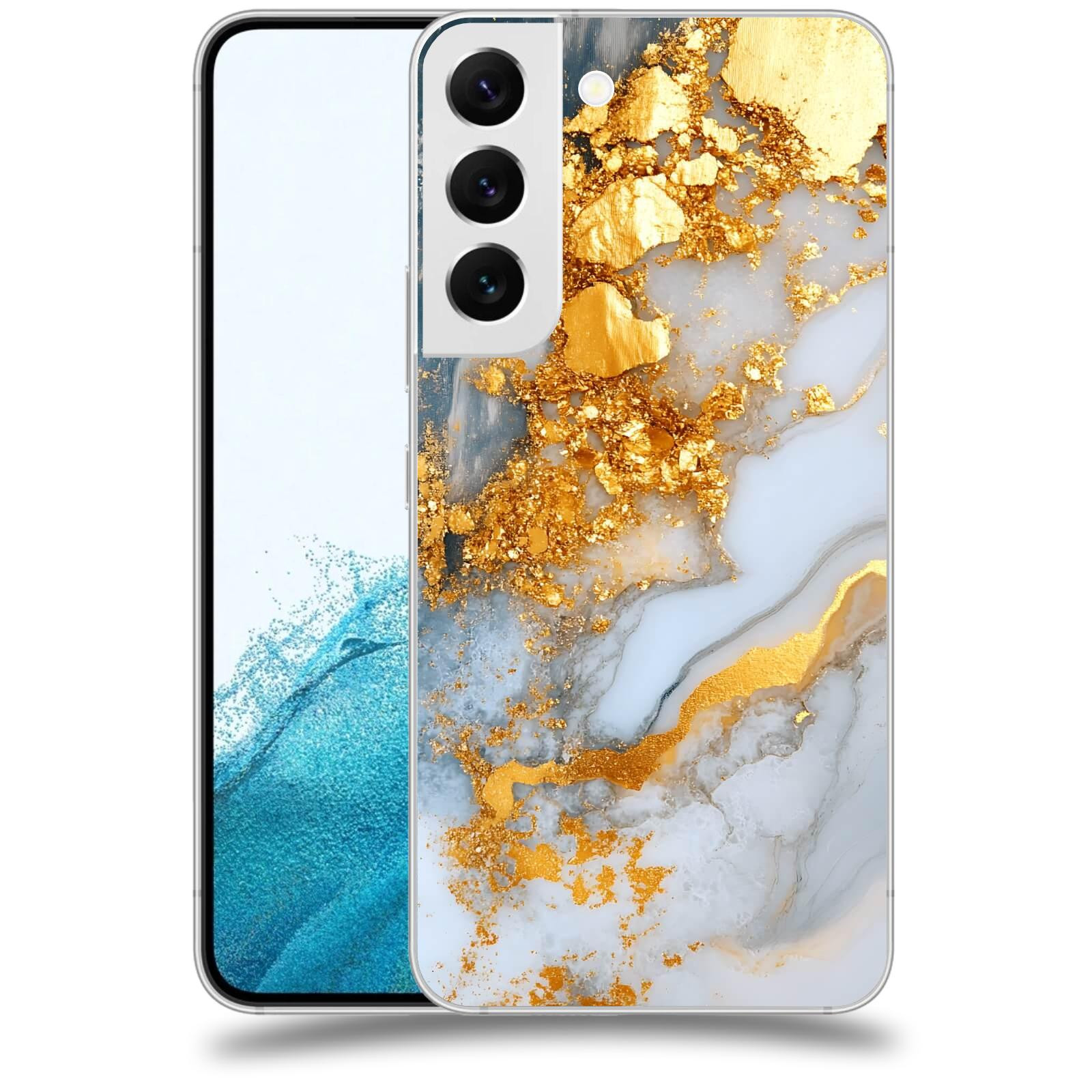 ACOVER Kryt na mobil Samsung Galaxy S22 5G - Liquid Gold VII