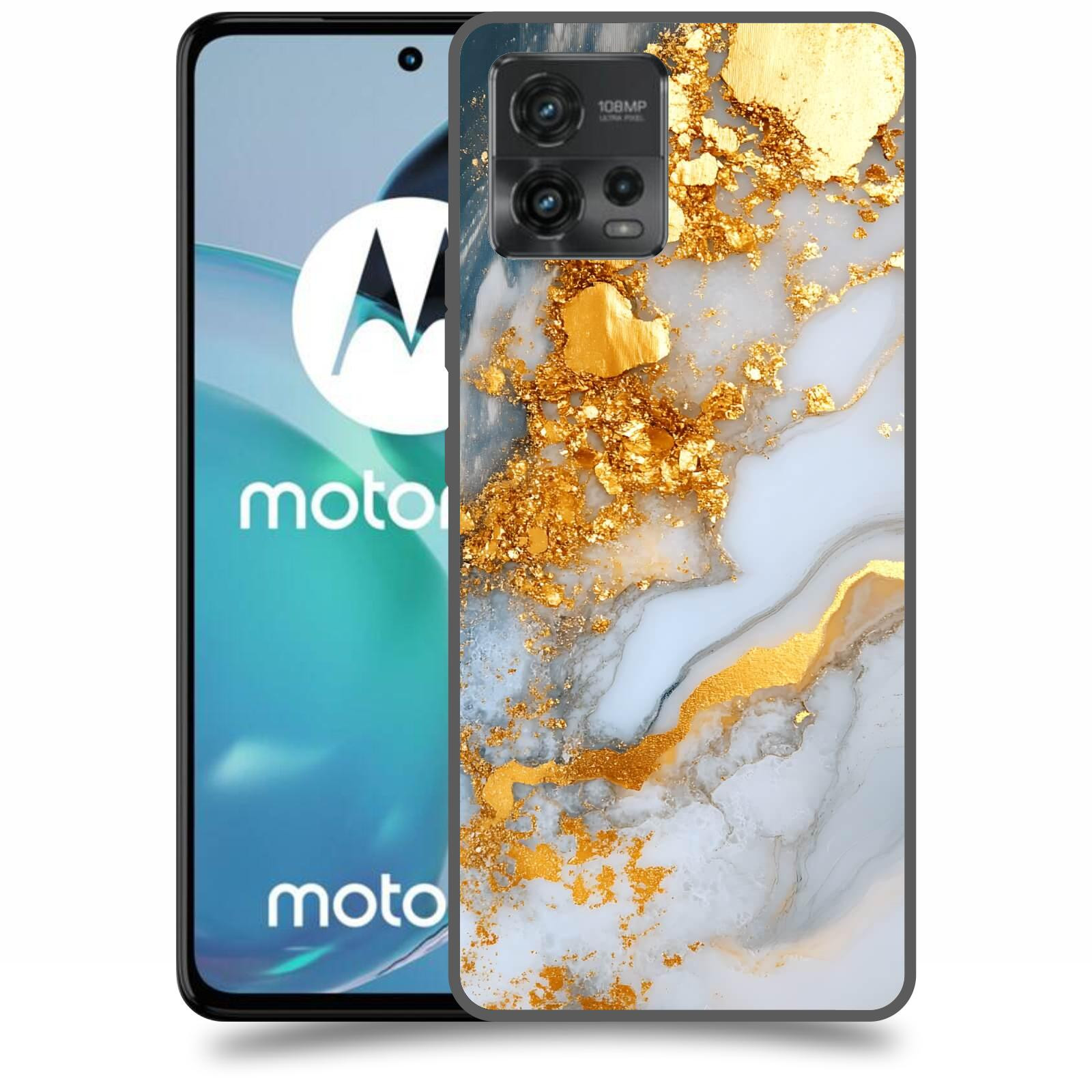 ACOVER Kryt na mobil Motorola Moto G72 - Liquid Gold VII
