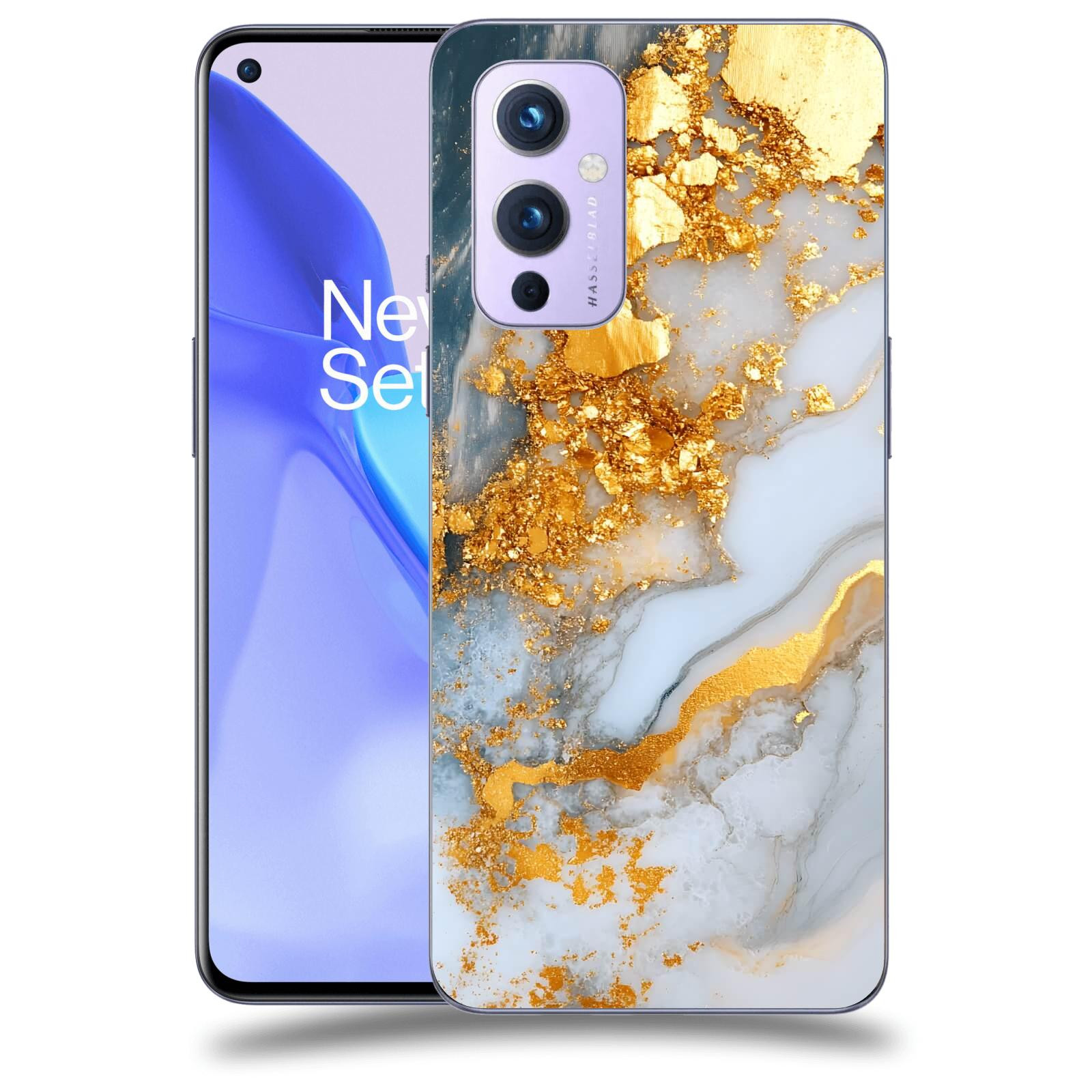 ACOVER Kryt na mobil OnePlus 9 - Liquid Gold VII