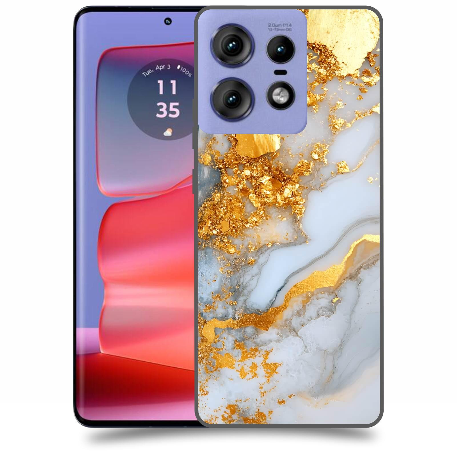 ACOVER Kryt na mobil Motorola Edge 50 Pro - Liquid Gold VII