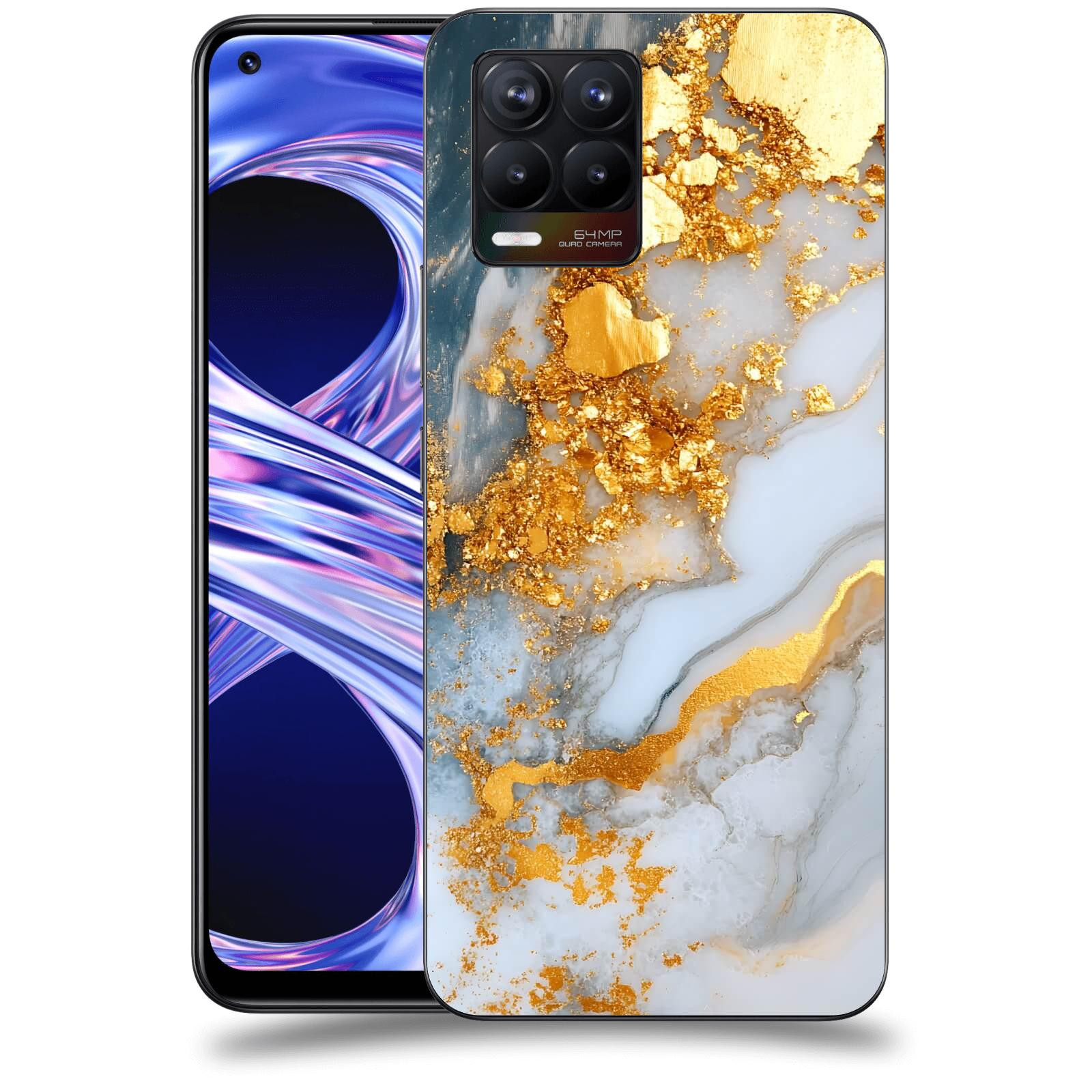 ACOVER Kryt na mobil Realme 8 - Liquid Gold VII