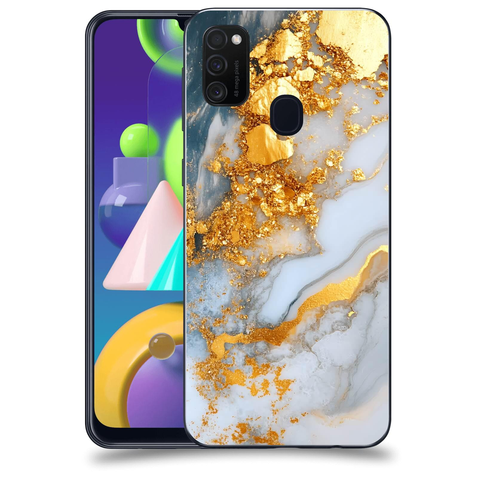 ACOVER Kryt na mobil Samsung Galaxy M21 M215F - Liquid Gold VII