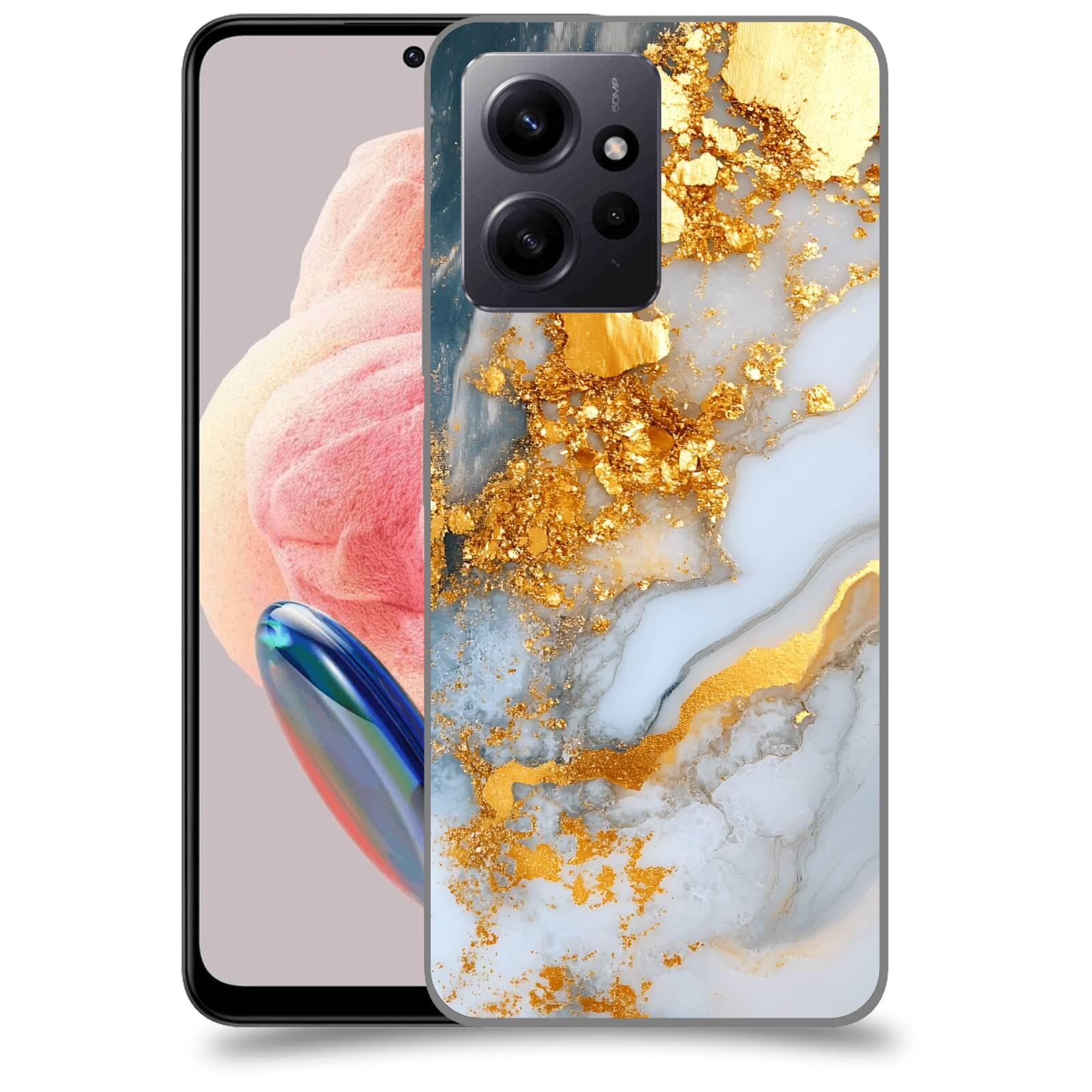 ACOVER Kryt na mobil Xiaomi Redmi Note 12 4G - Liquid Gold VII