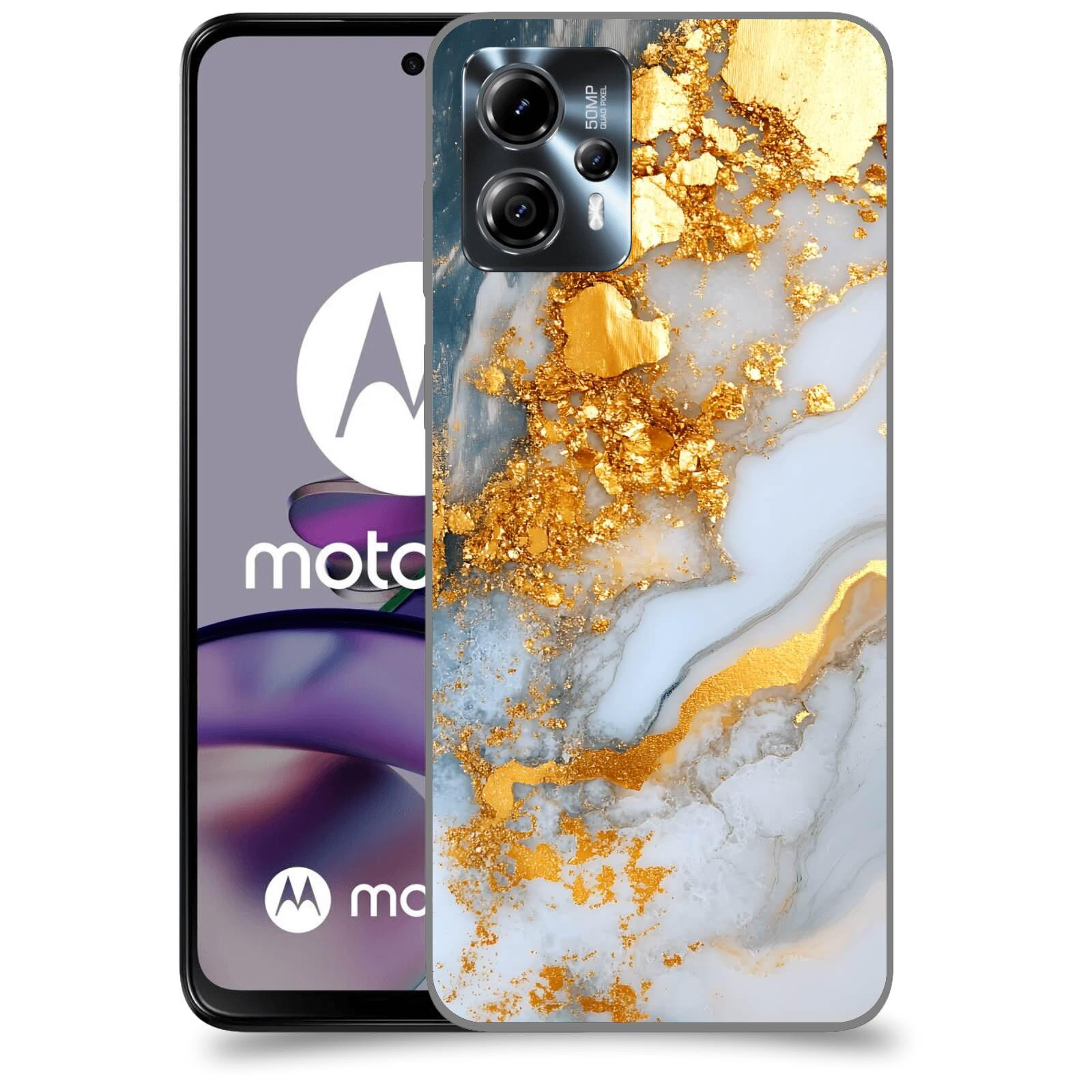 ACOVER Kryt na mobil Motorola Moto G13 - Liquid Gold VII