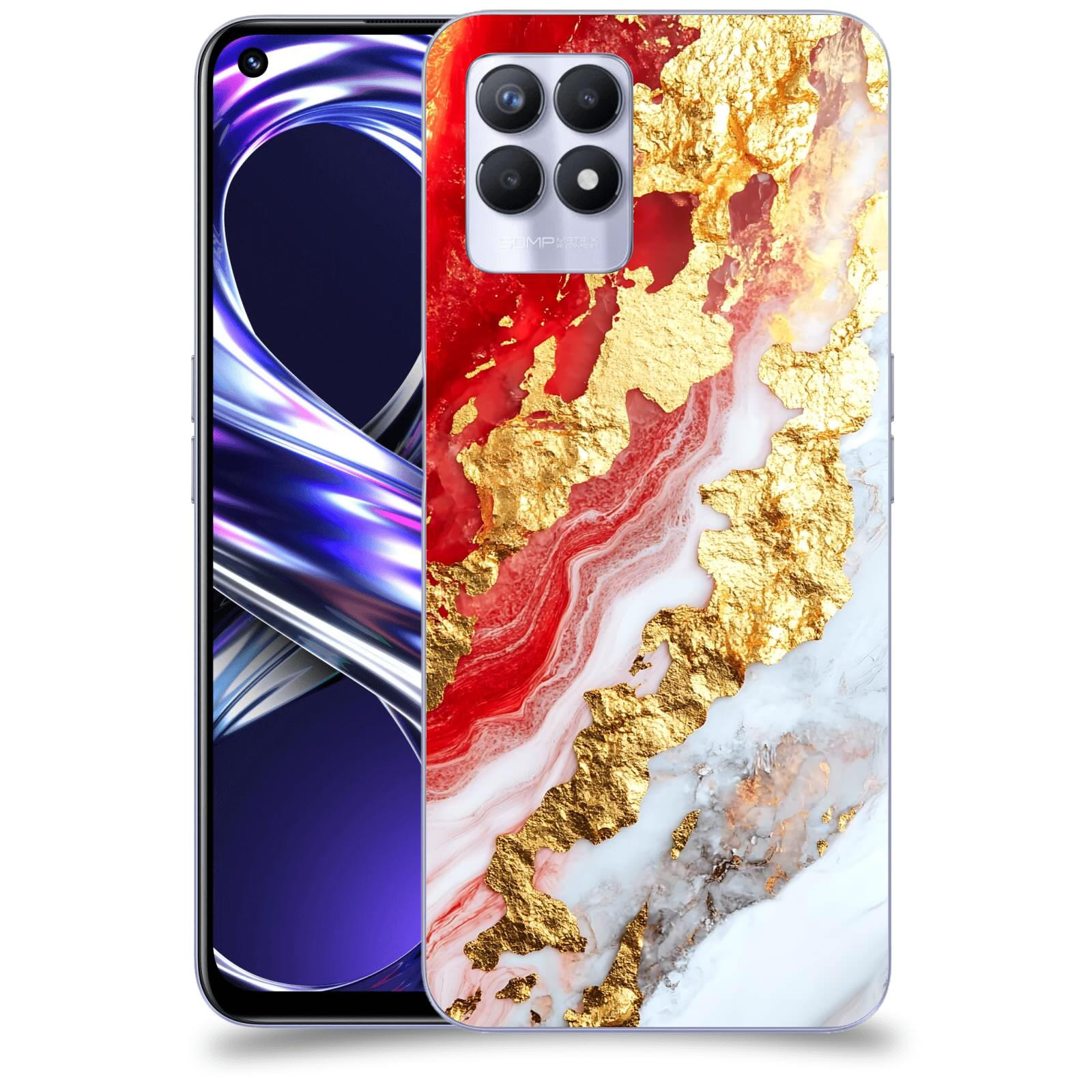 ACOVER Kryt na mobil Realme 8i - Golden Blood II