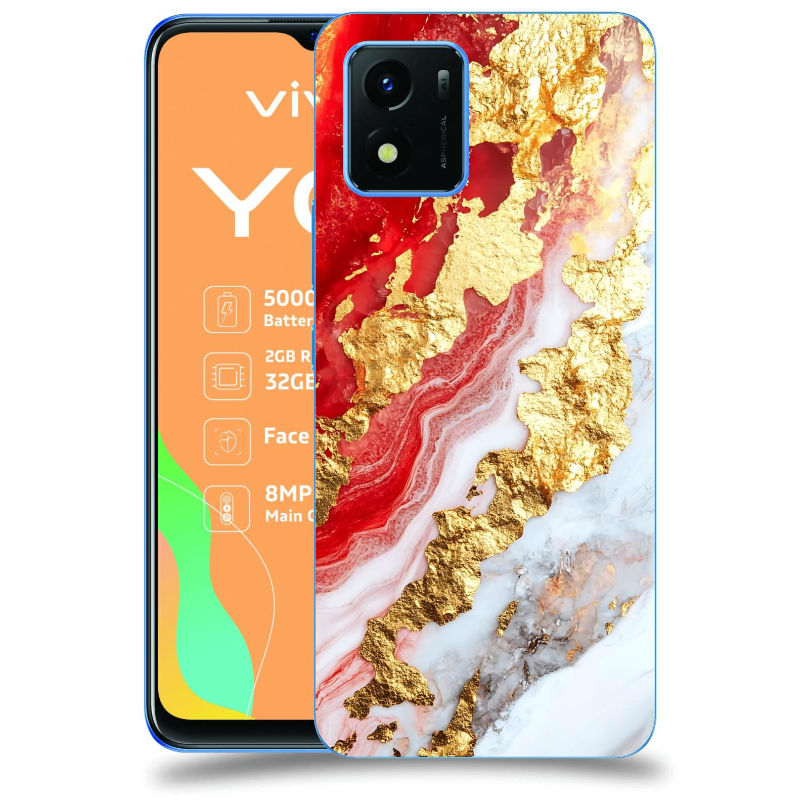 ACOVER Kryt na mobil Vivo Y01 - Golden Blood II