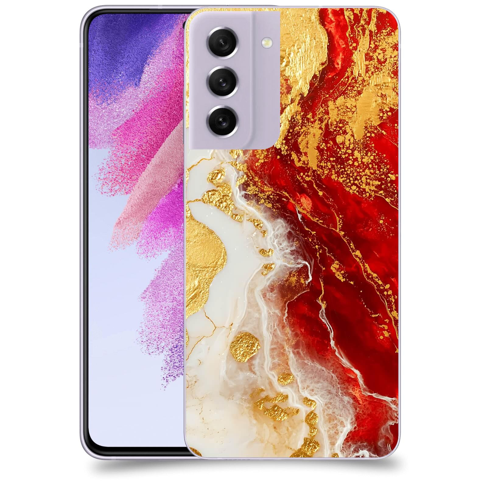 ACOVER Kryt na mobil Samsung Galaxy S21 FE 5G - Golden Blood III