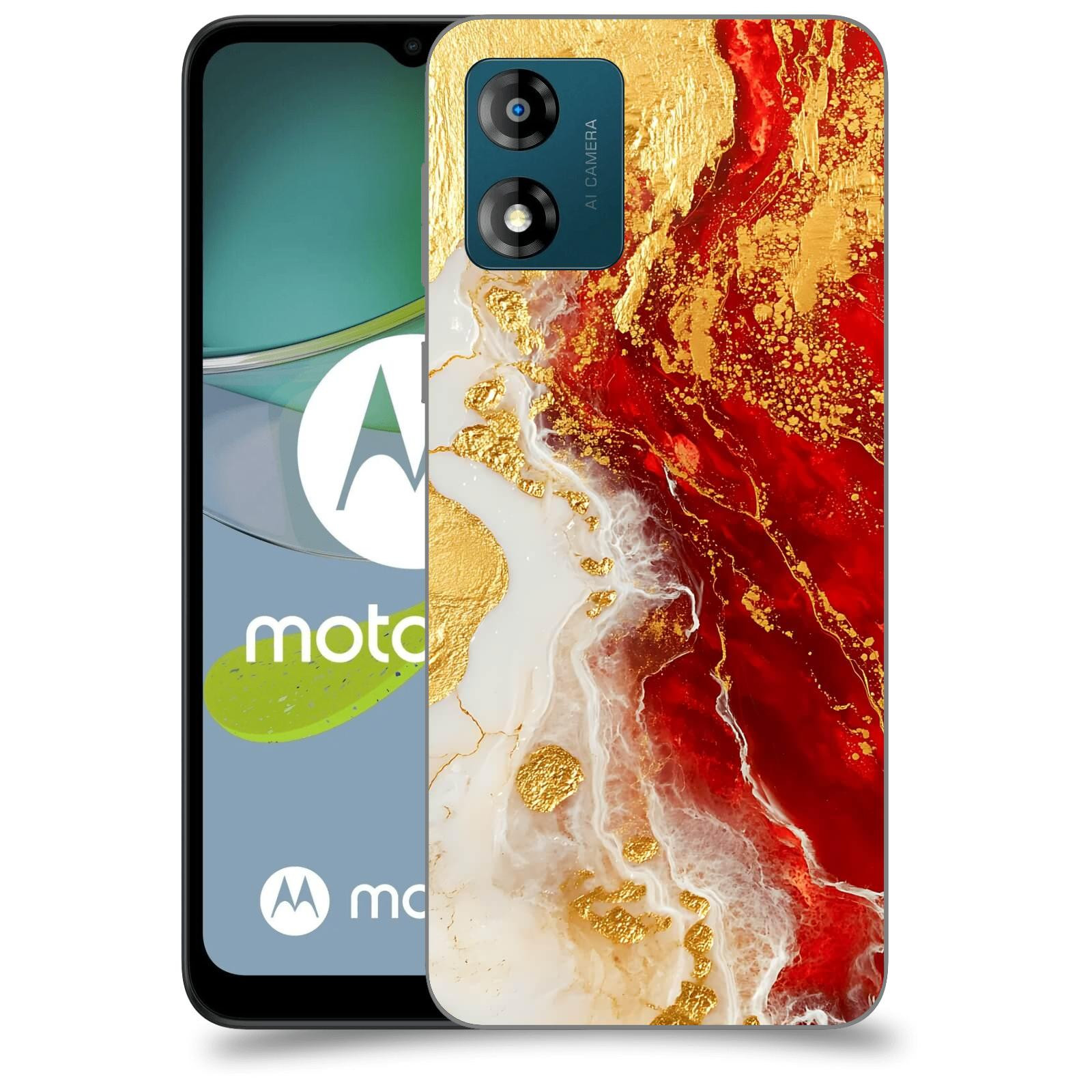 ACOVER Kryt na mobil Motorola Moto E13 - Golden Blood III