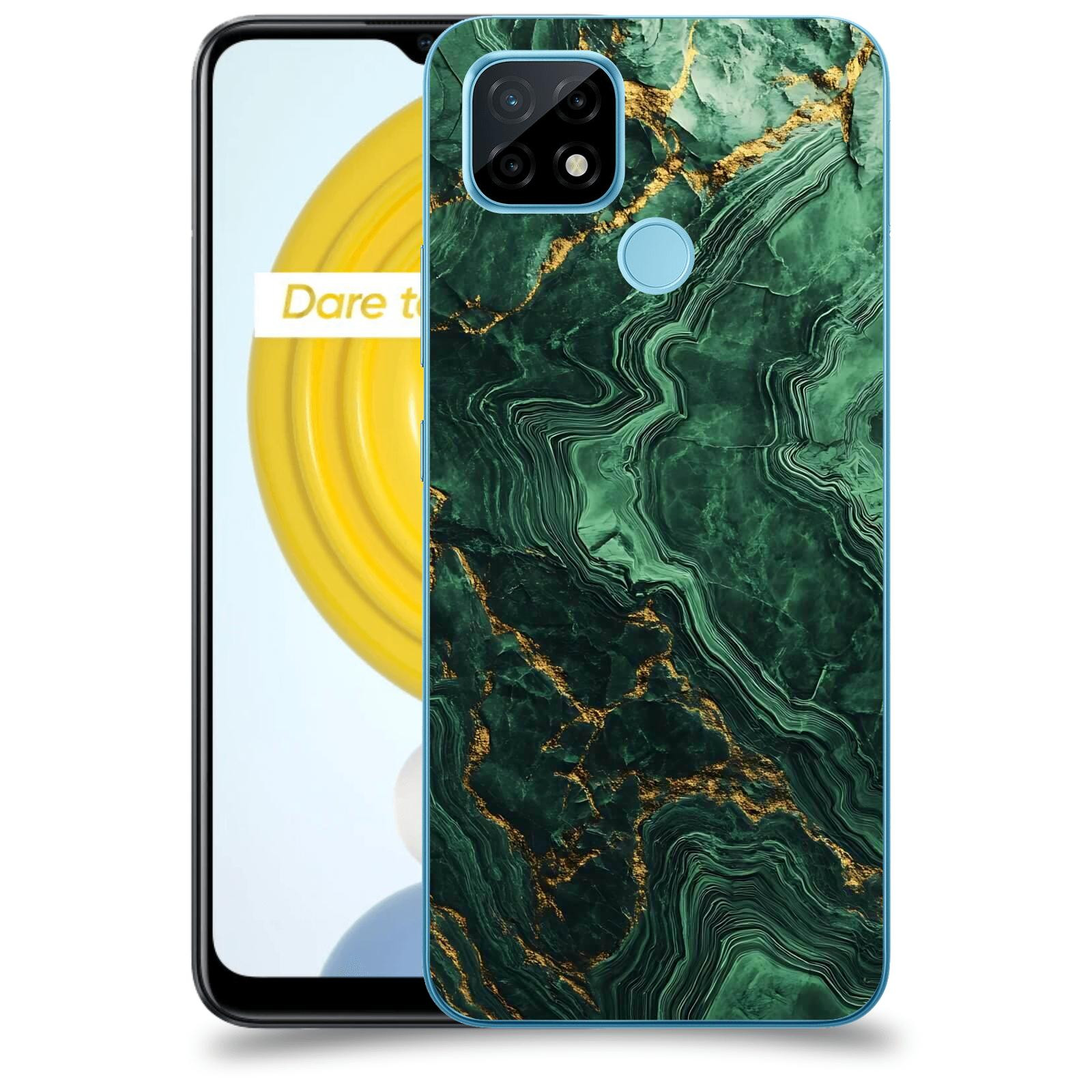 ACOVER Kryt na mobil Realme C21 - Golden Moss I