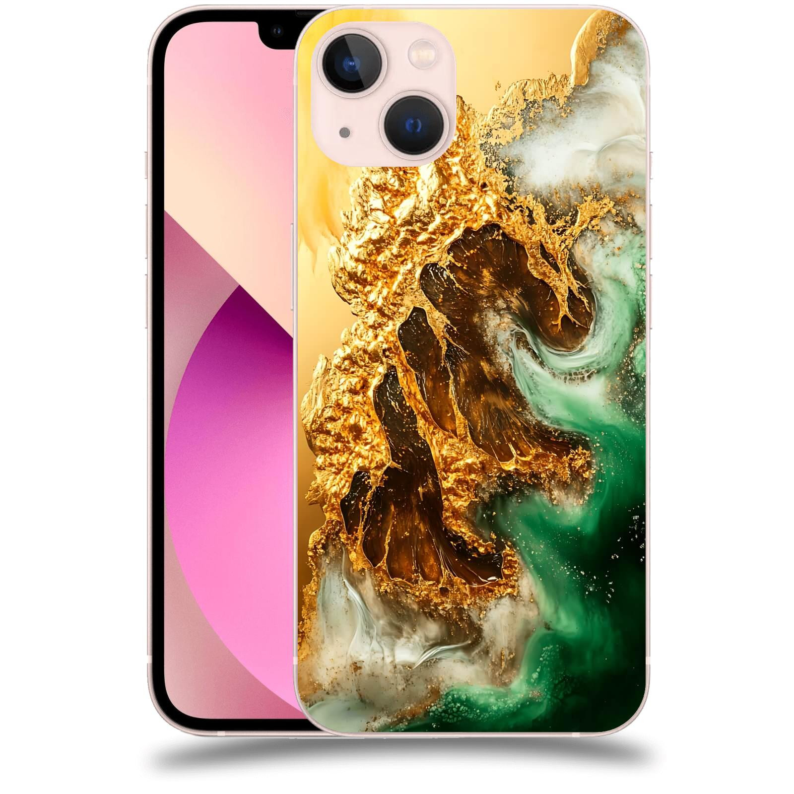 ACOVER Kryt na mobil Apple iPhone 13 - Golden Moss II
