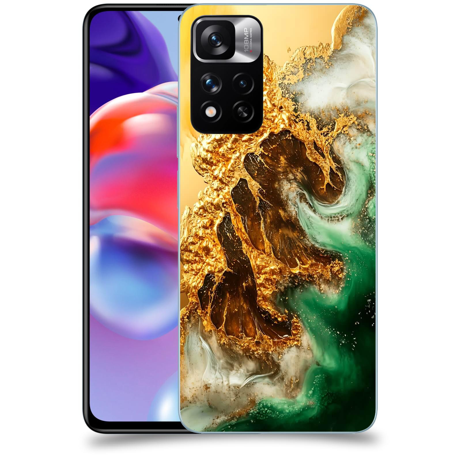 ACOVER Kryt na mobil Xiaomi Redmi Note 11 Pro+ 5G - Golden Moss II