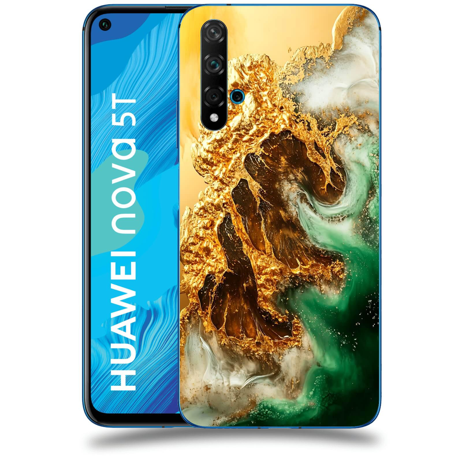 ACOVER Kryt na mobil Huawei Nova 5T - Golden Moss II