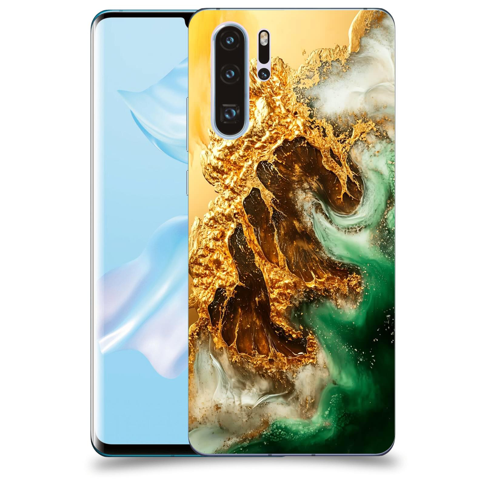 ACOVER Kryt na mobil Huawei P30 - Golden Moss II