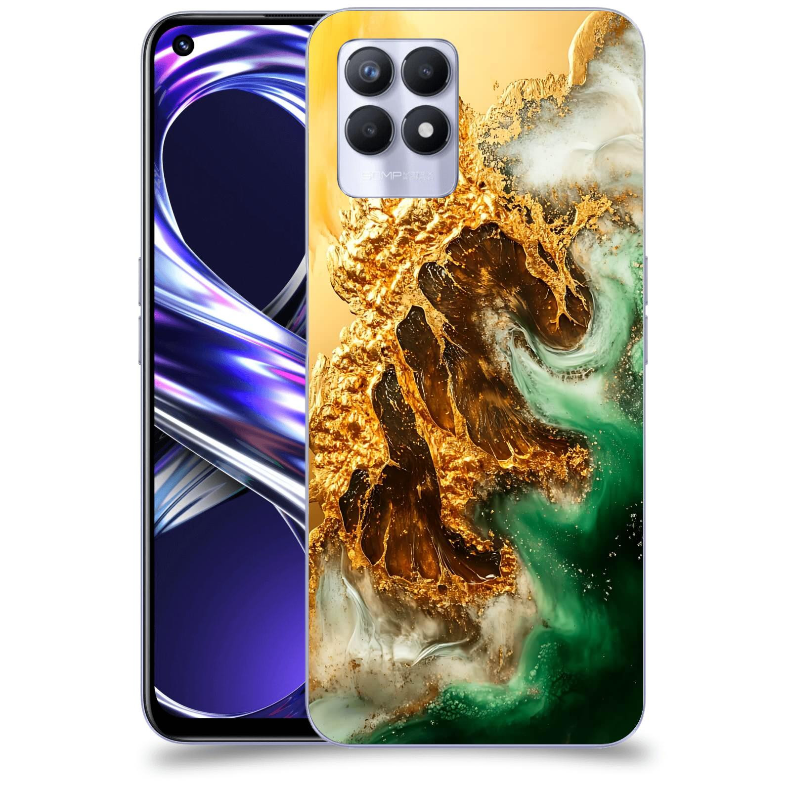 ACOVER Kryt na mobil Realme 8i - Golden Moss II