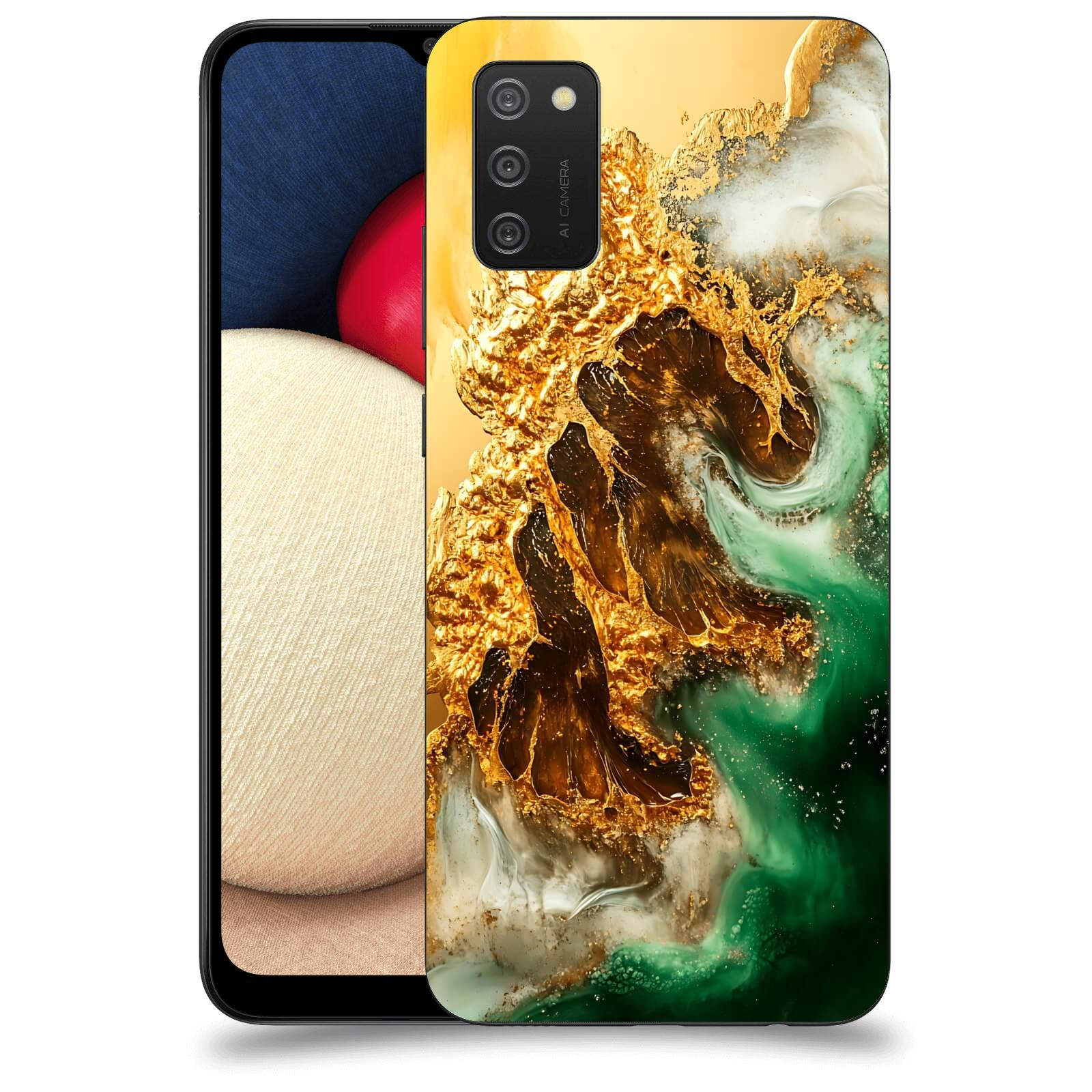 ACOVER Kryt na mobil Samsung Galaxy A02s A025G - Golden Moss II