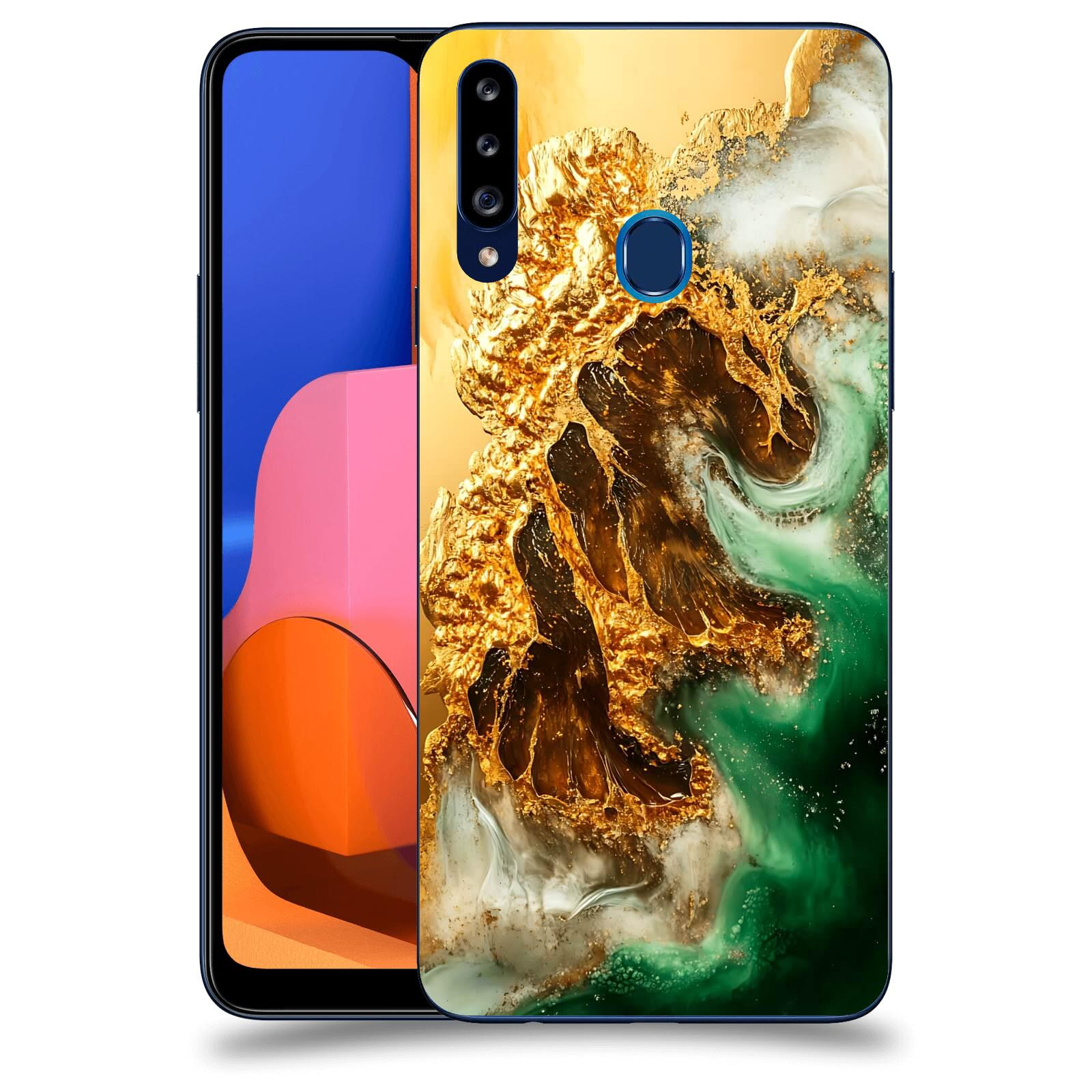 ACOVER Kryt na mobil Samsung Galaxy A20s - Golden Moss II