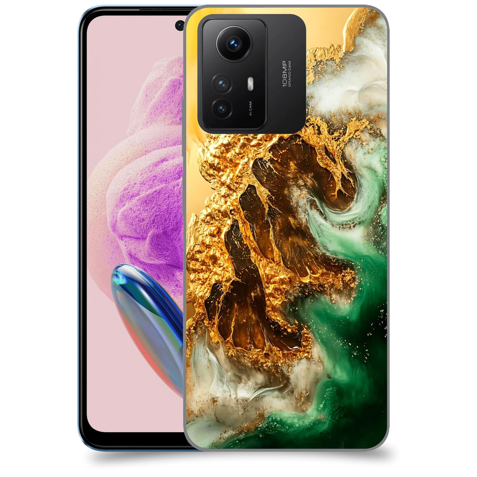 ACOVER Kryt na mobil Xiaomi Redmi Note 12S - Golden Moss II