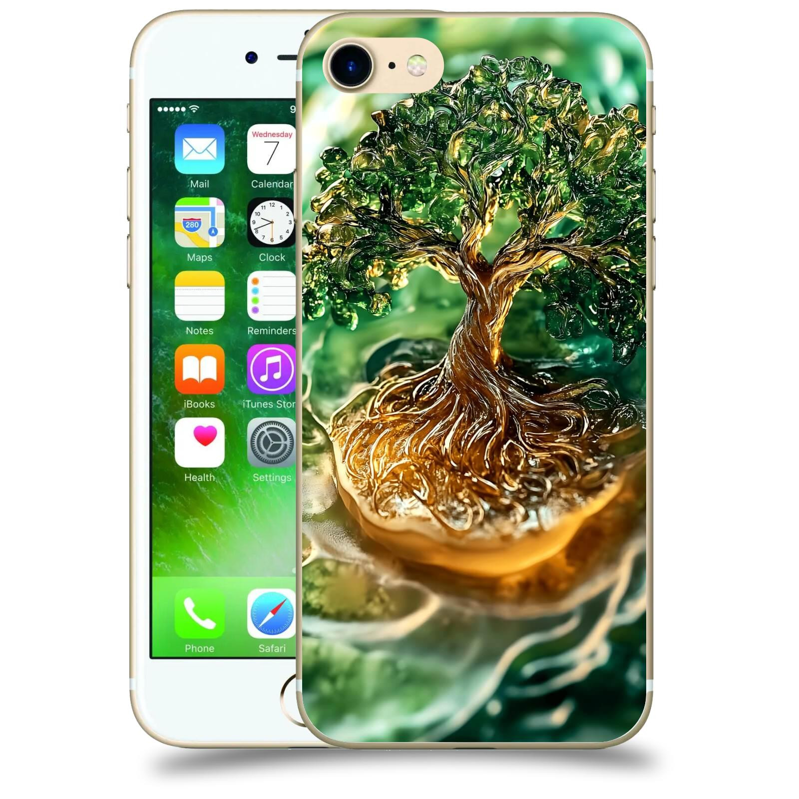 ACOVER Kryt na mobil Apple iPhone 7 - Golden Moss III