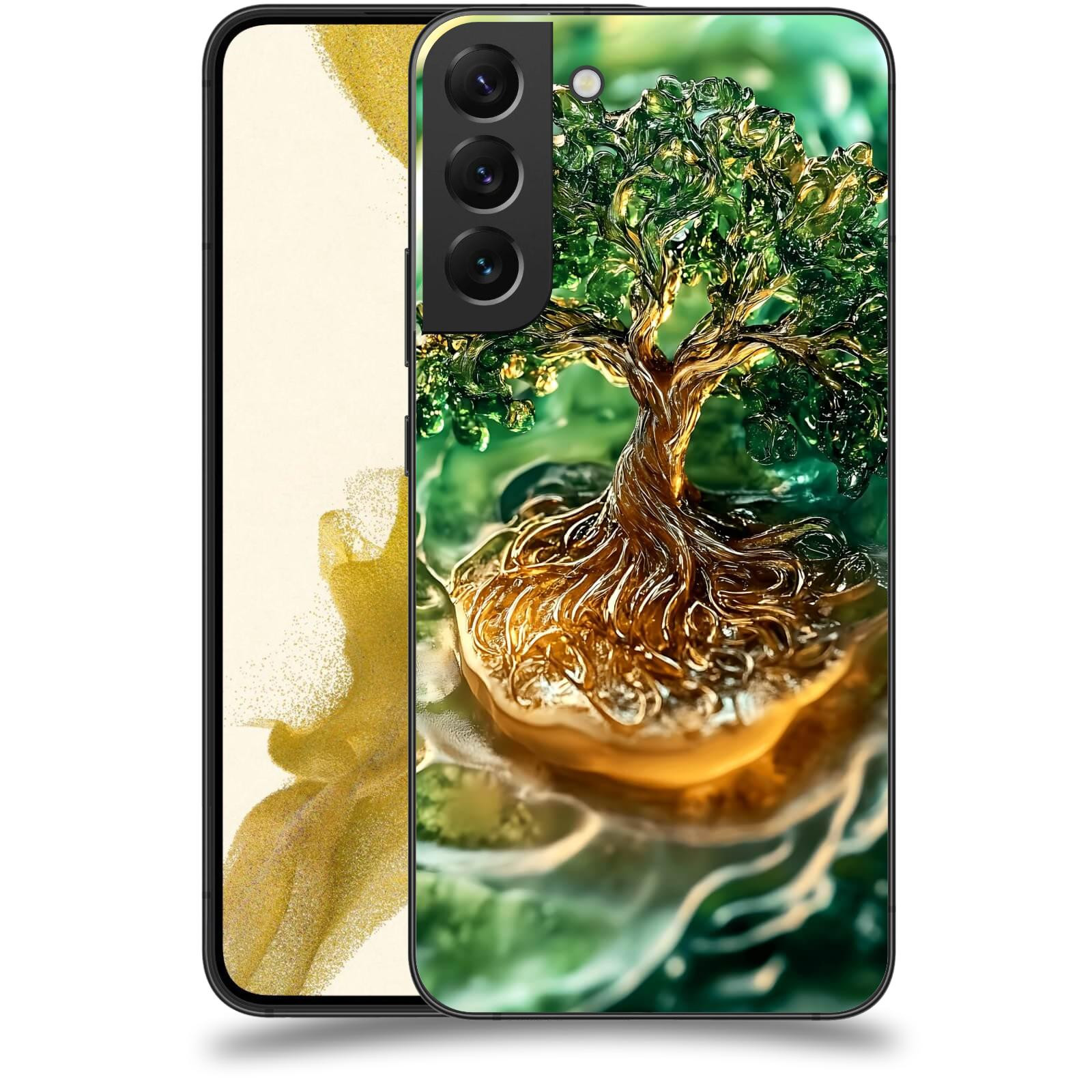 ACOVER Kryt na mobil Samsung Galaxy S22+ 5G - Golden Moss III