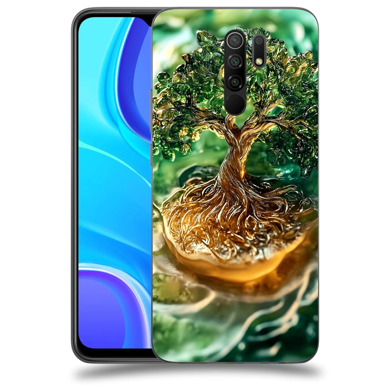 ACOVER Kryt na mobil Xiaomi Redmi 9 - Golden Moss III