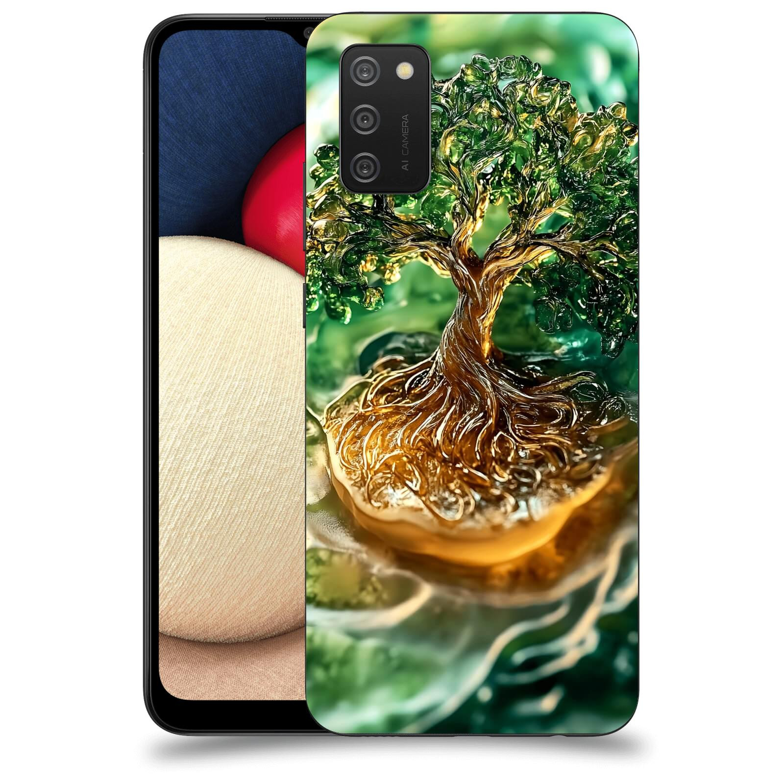 ACOVER Kryt na mobil Samsung Galaxy A02s A025G - Golden Moss III