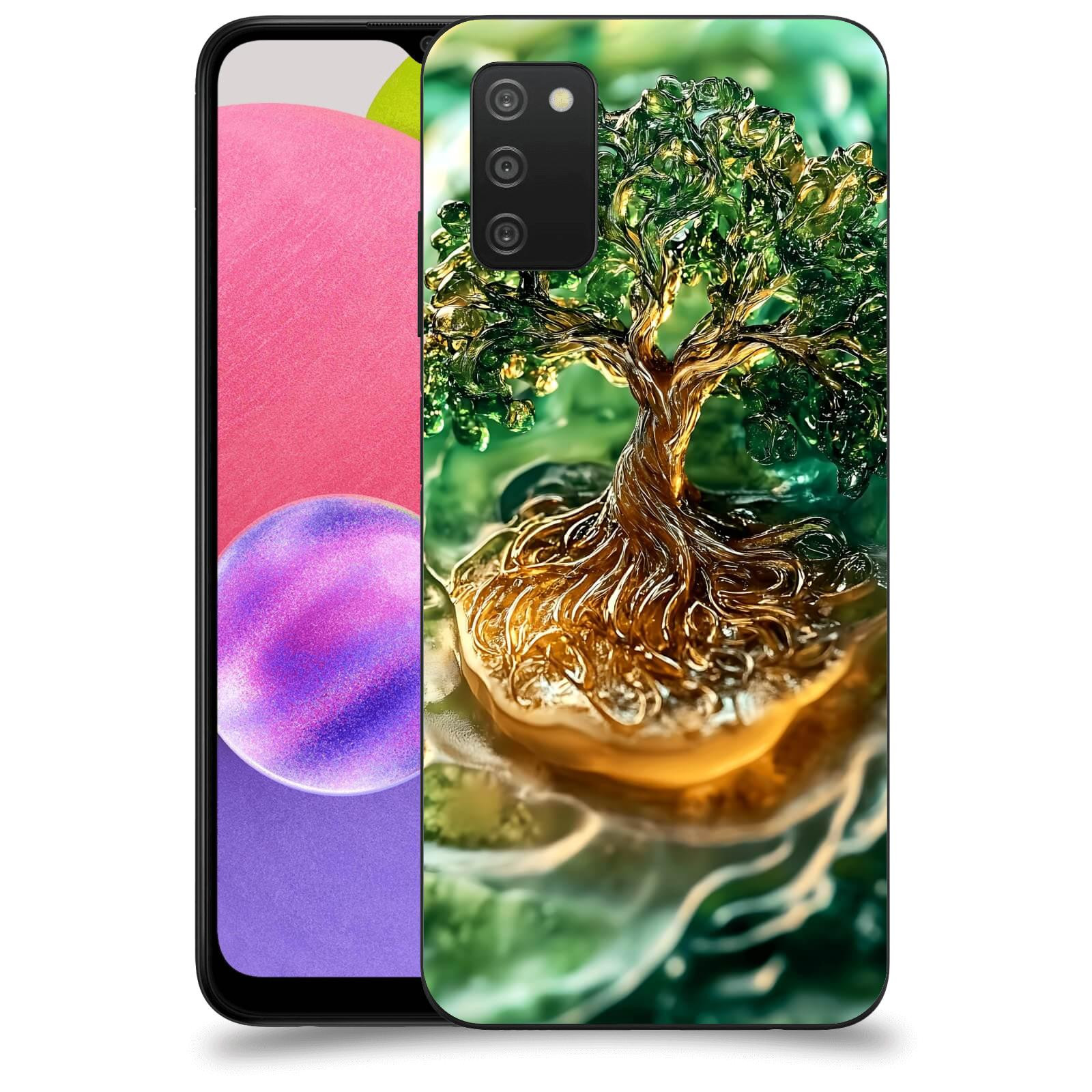 ACOVER Kryt na mobil Samsung Galaxy A03s A037G - Golden Moss III