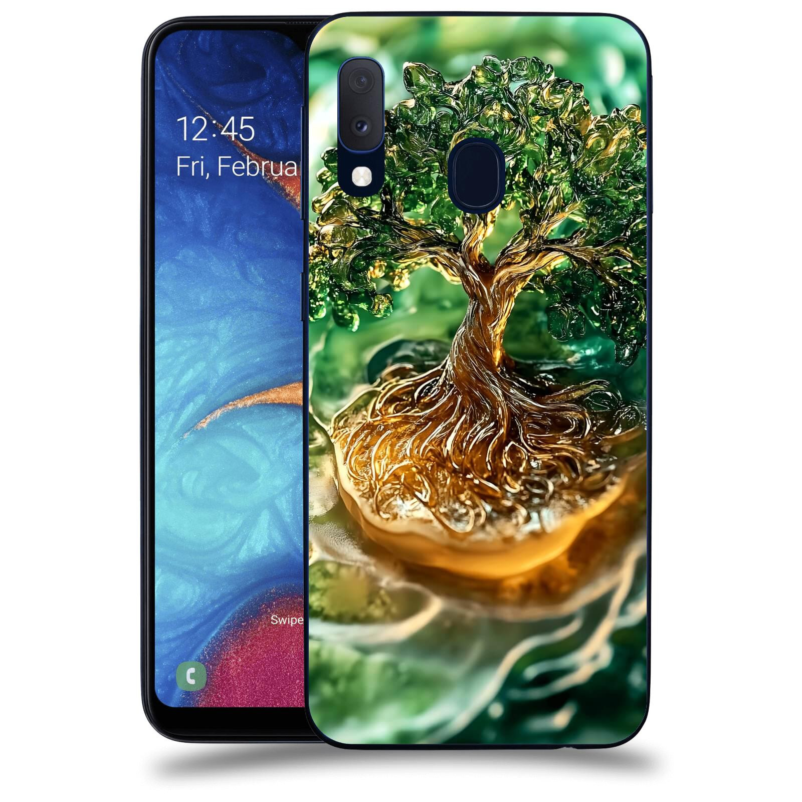ACOVER Kryt na mobil Samsung Galaxy A20e A202F - Golden Moss III
