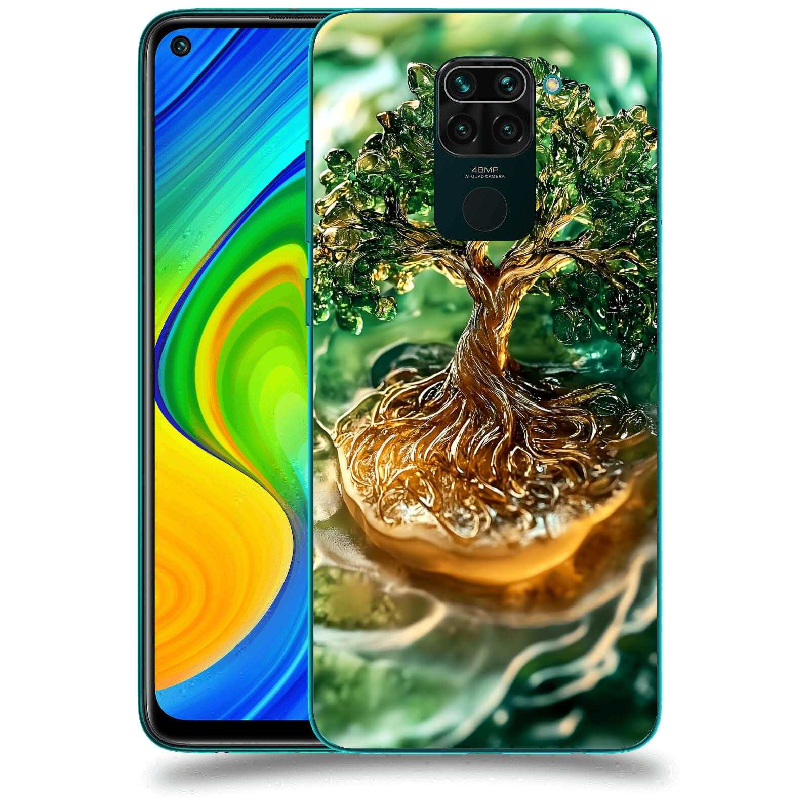 ACOVER Kryt na mobil Xiaomi Redmi Note 9 - Golden Moss III