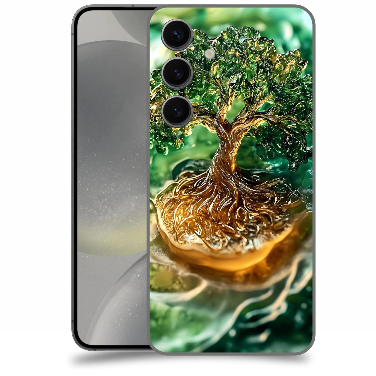 ACOVER Kryt na mobil Samsung Galaxy S24 - Golden Moss III