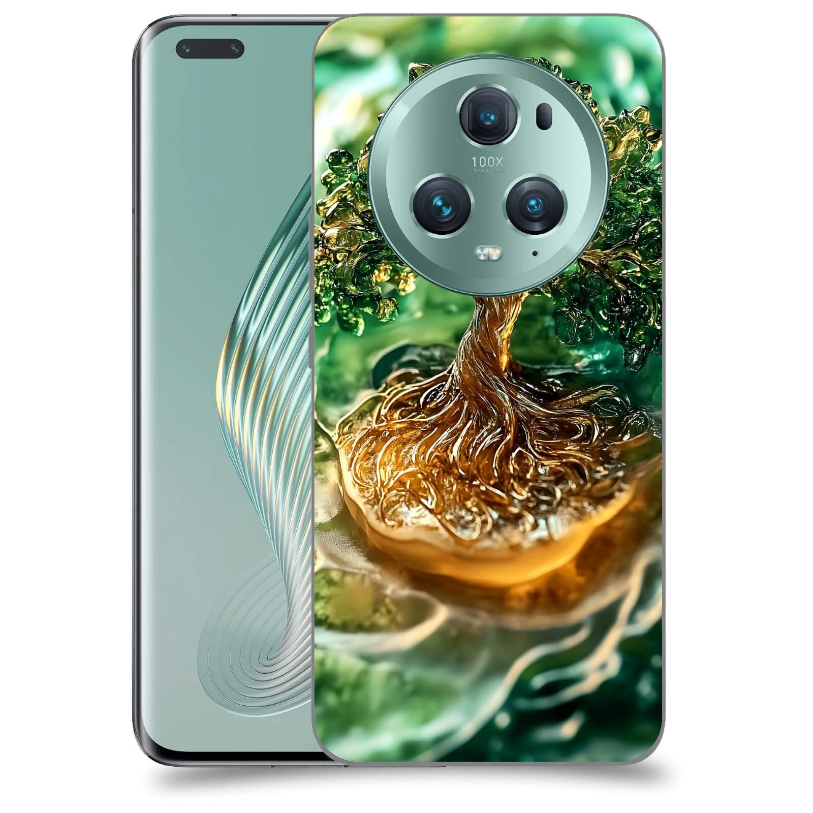 ACOVER Kryt na mobil Honor Magic5 Pro - Golden Moss III