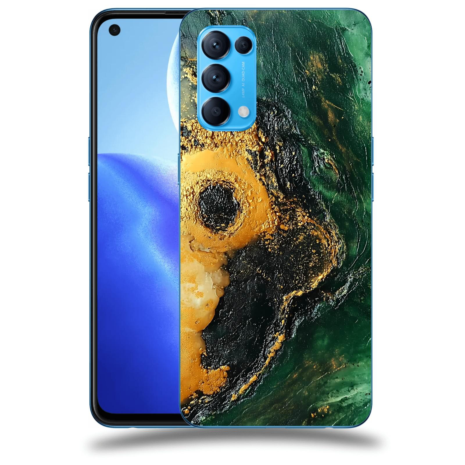 ACOVER Kryt na mobil OPPO Reno 5 5G - Golden Moss IV