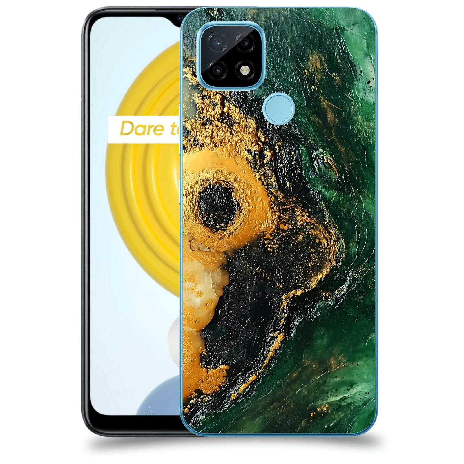 ACOVER Kryt na mobil Realme C21 - Golden Moss IV