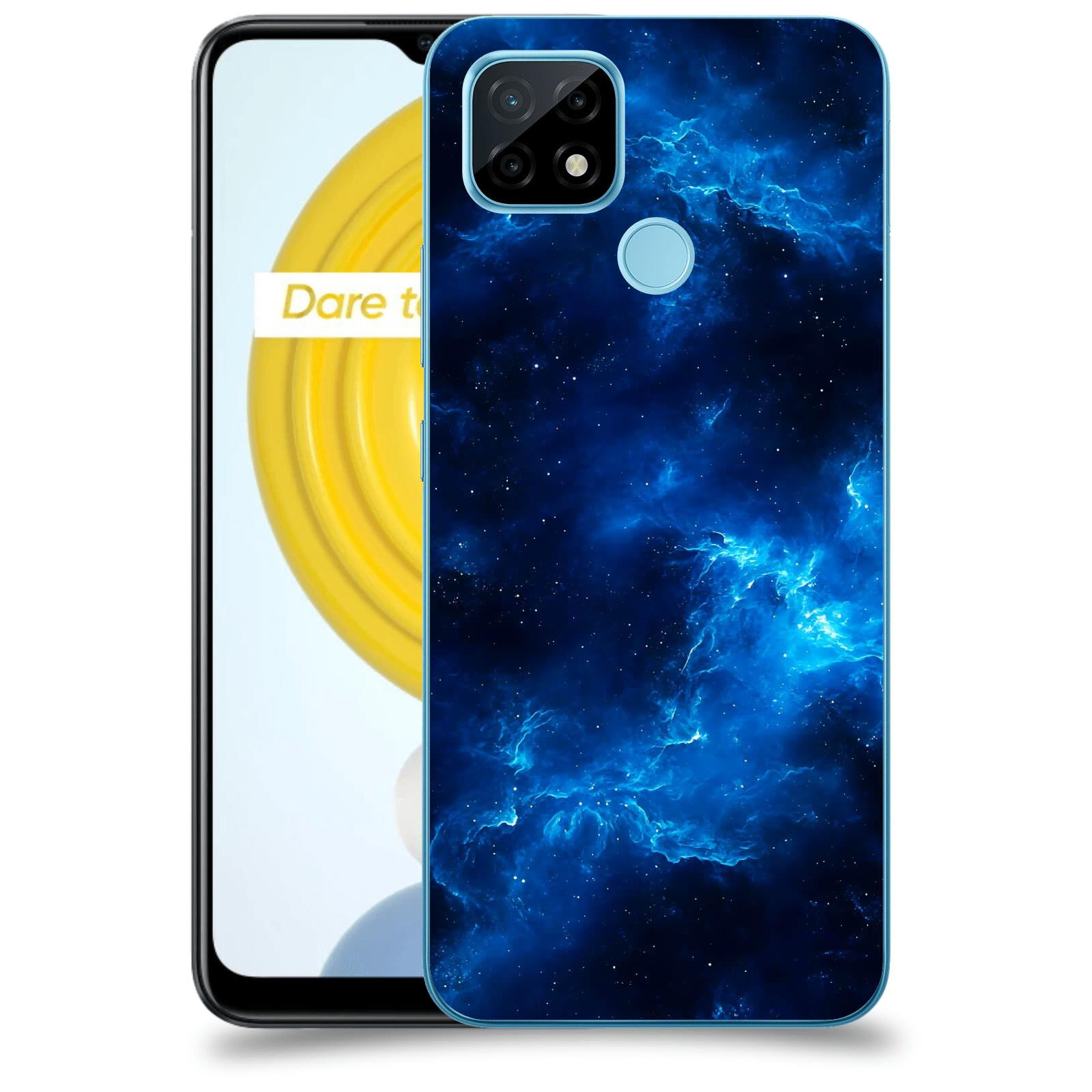ACOVER Kryt na mobil Realme C21 - Elektrická mlhovina
