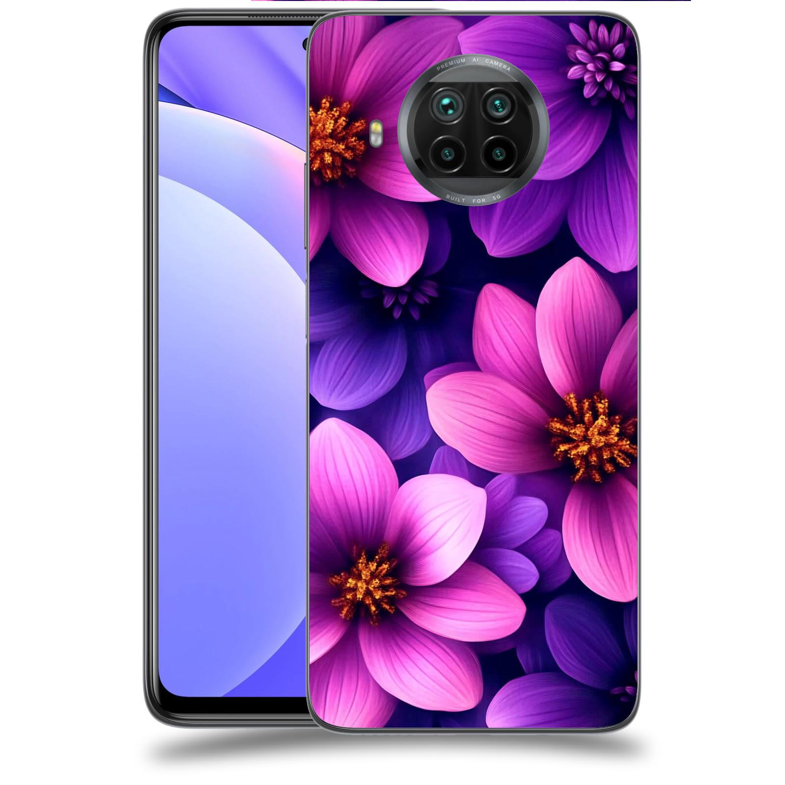 ACOVER Kryt na mobil Xiaomi Mi 10T Lite - Fialové květiny