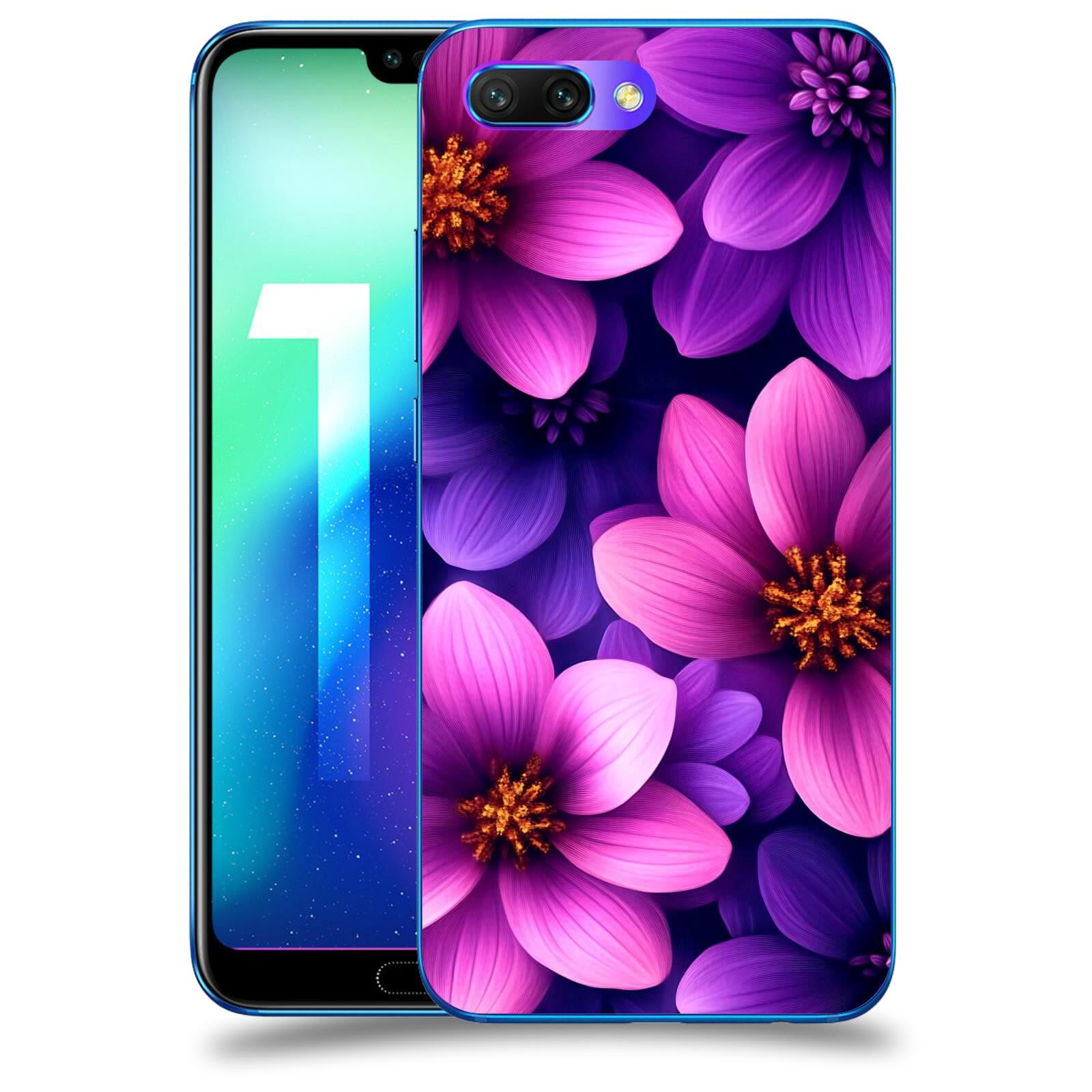 ACOVER Kryt na mobil Honor 10 - Fialové květiny