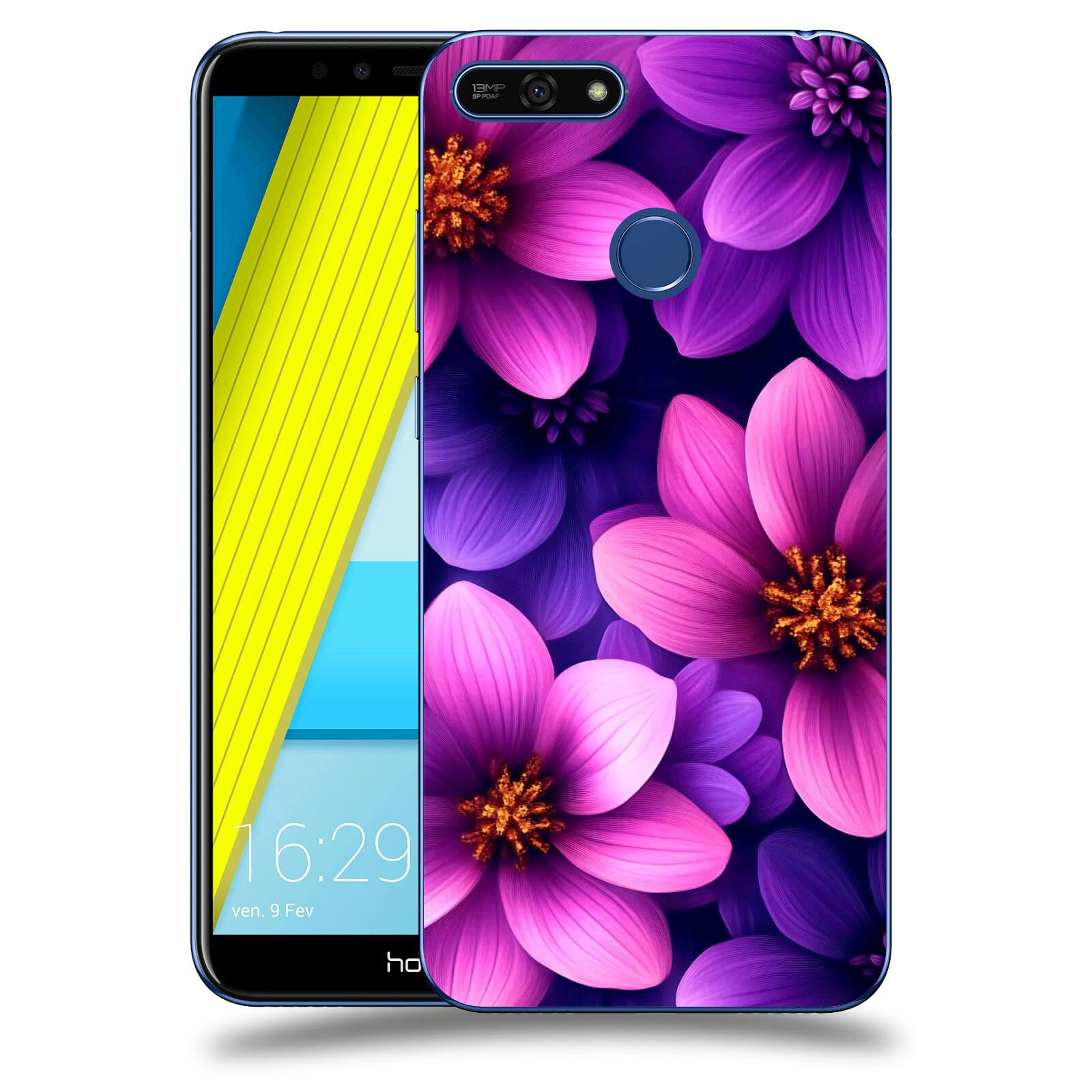 ACOVER Kryt na mobil Honor 7A - Fialové květiny