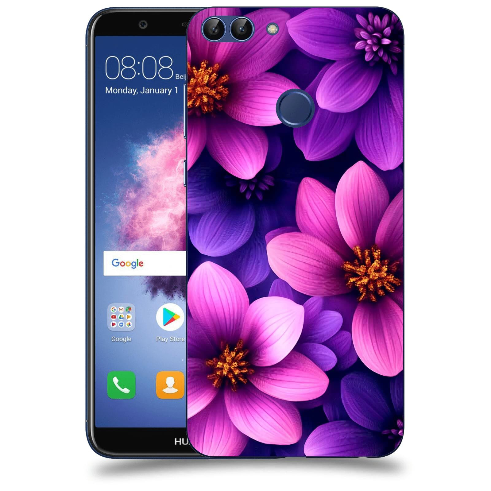 ACOVER Kryt na mobil Huawei P Smart - Fialové květiny