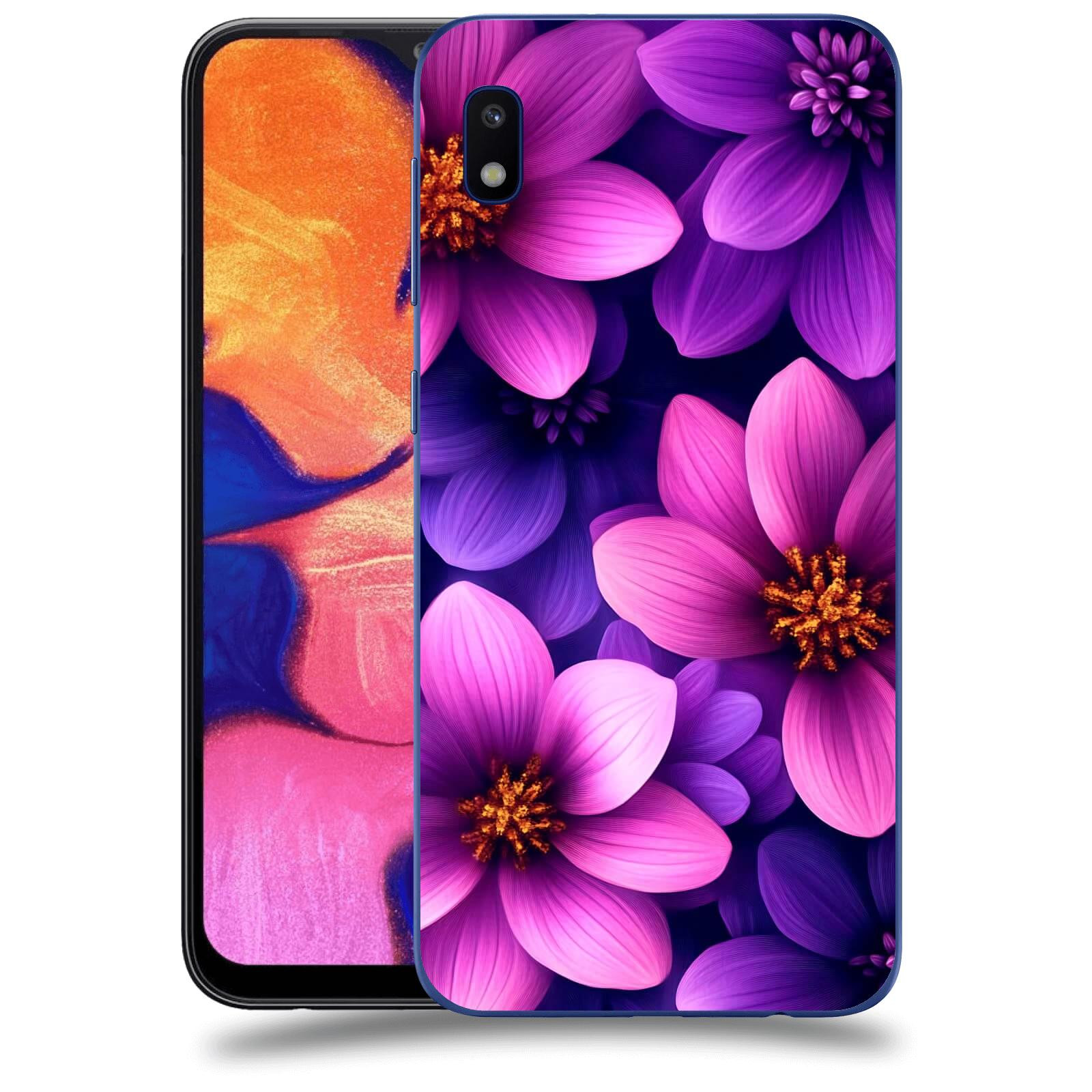 ACOVER Kryt na mobil Samsung Galaxy A10 A105F - Fialové květiny