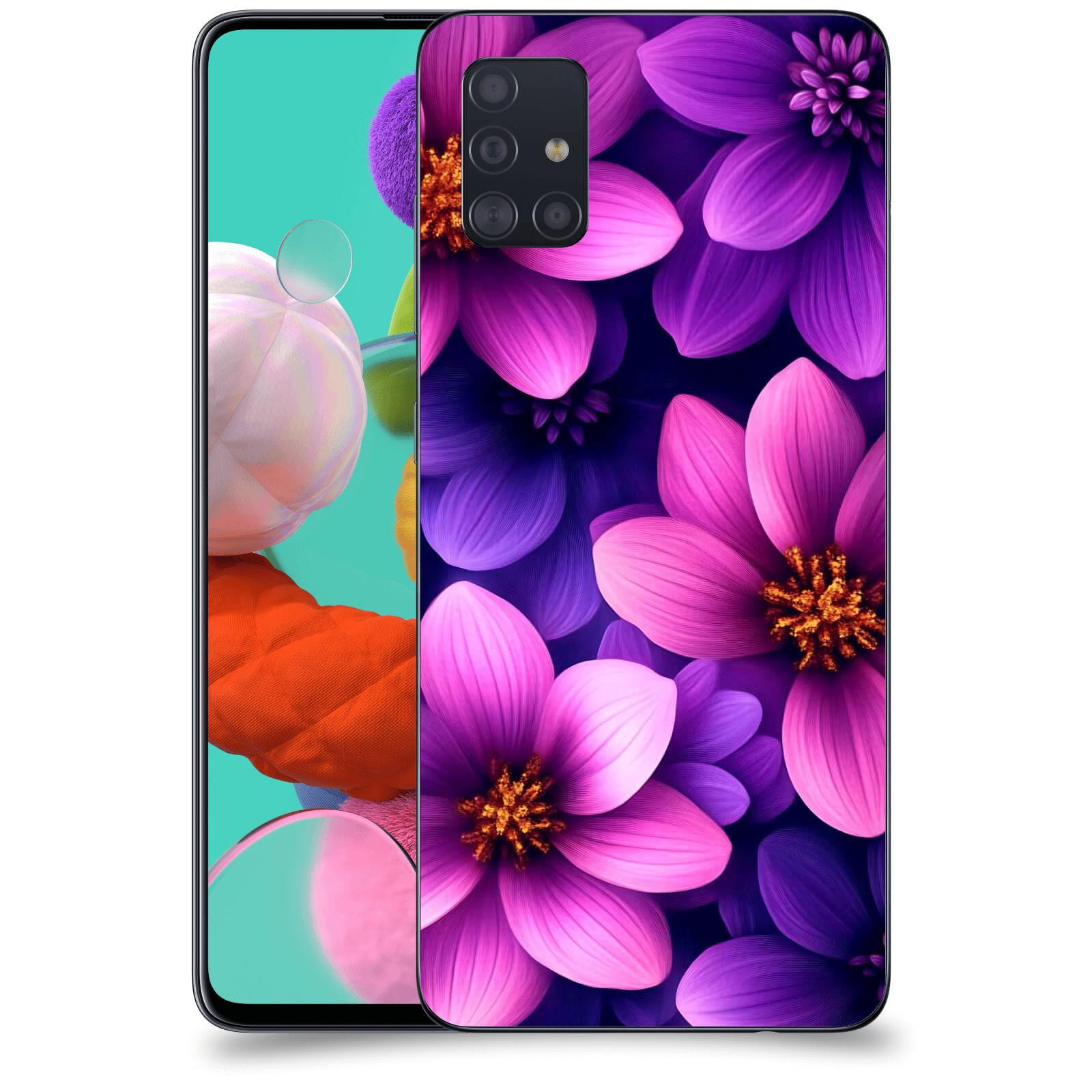 ACOVER Kryt na mobil Samsung Galaxy A51 A515F - Fialové květiny