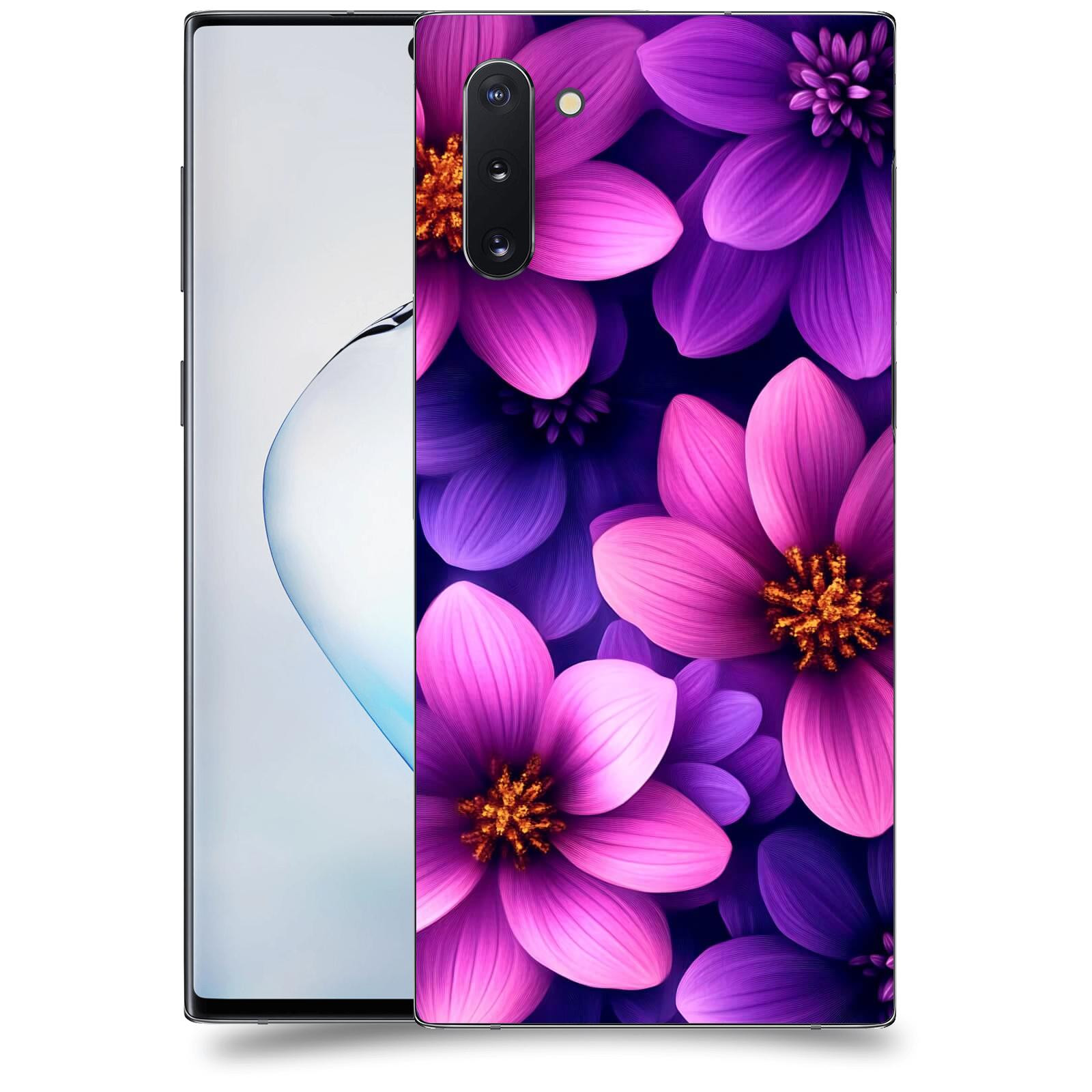 ACOVER Kryt na mobil Samsung Galaxy Note 10 N970F - Fialové květiny