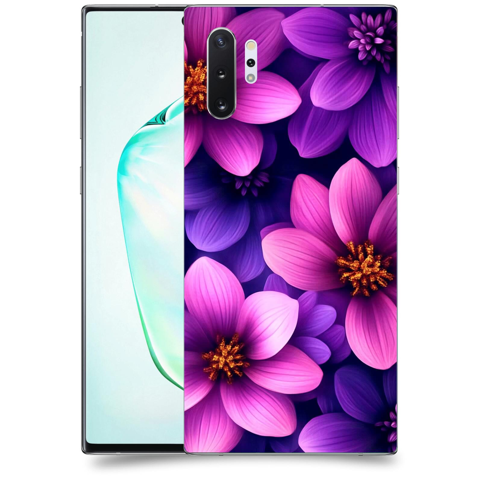 ACOVER Kryt na mobil Samsung Galaxy Note 10+ N975F - Fialové květiny