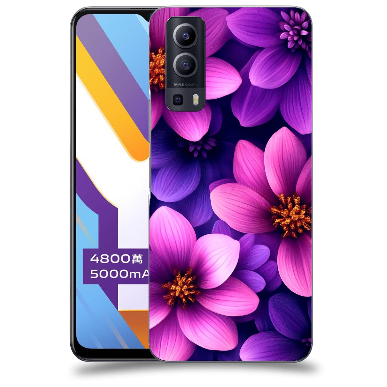 ACOVER Kryt na mobil Vivo Y52 5G - Fialové květiny