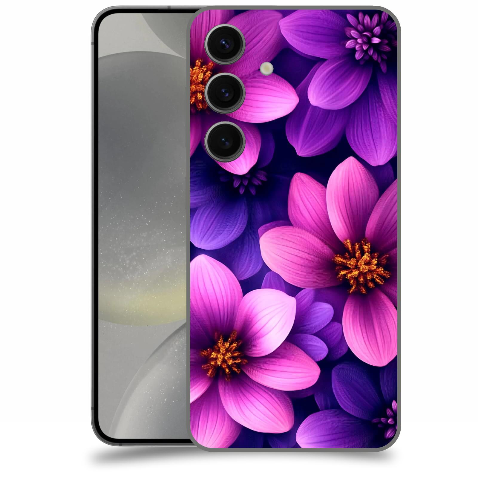ACOVER Kryt na mobil Samsung Galaxy S24 - Fialové květiny