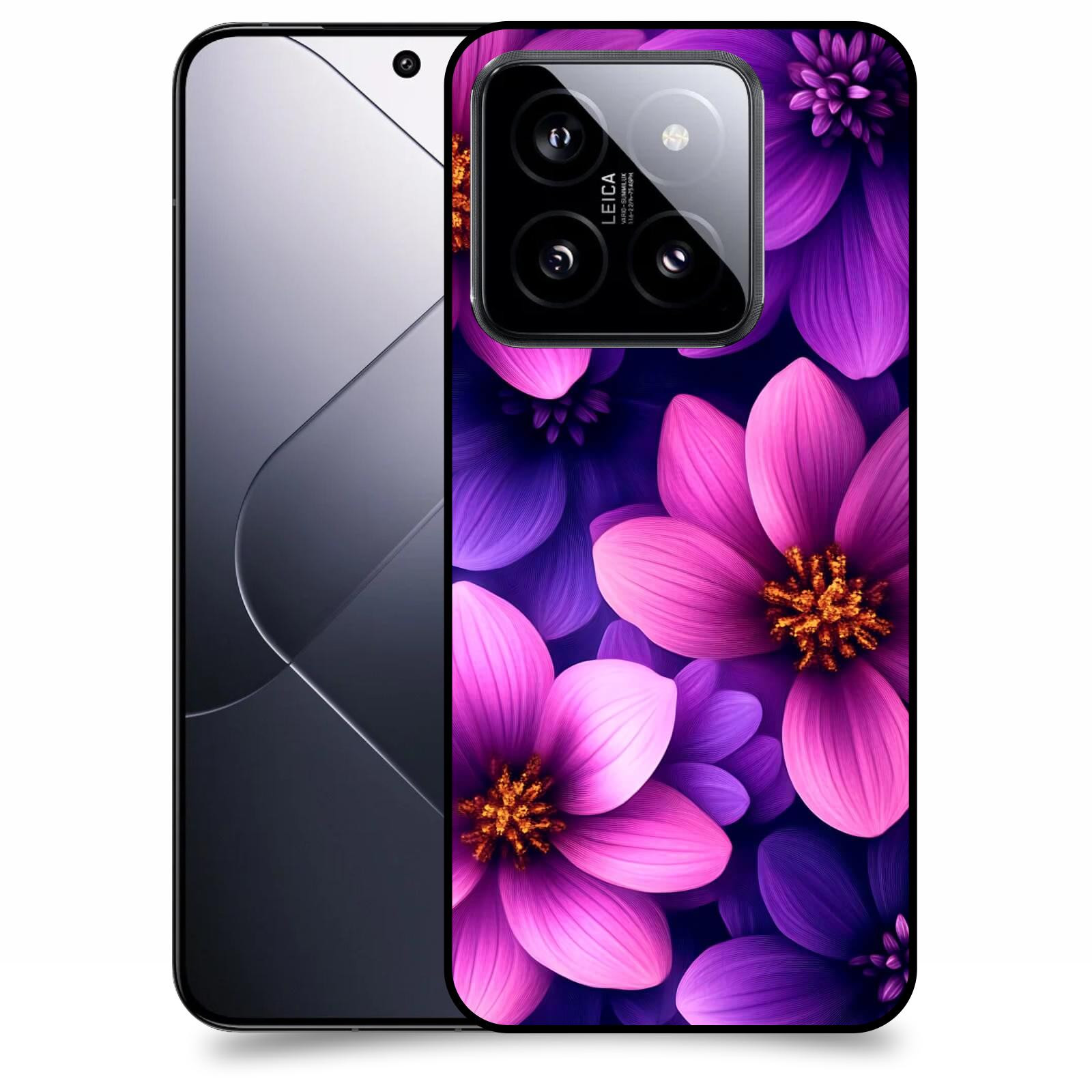 ACOVER Kryt na mobil Xiaomi 14 - Fialové květiny