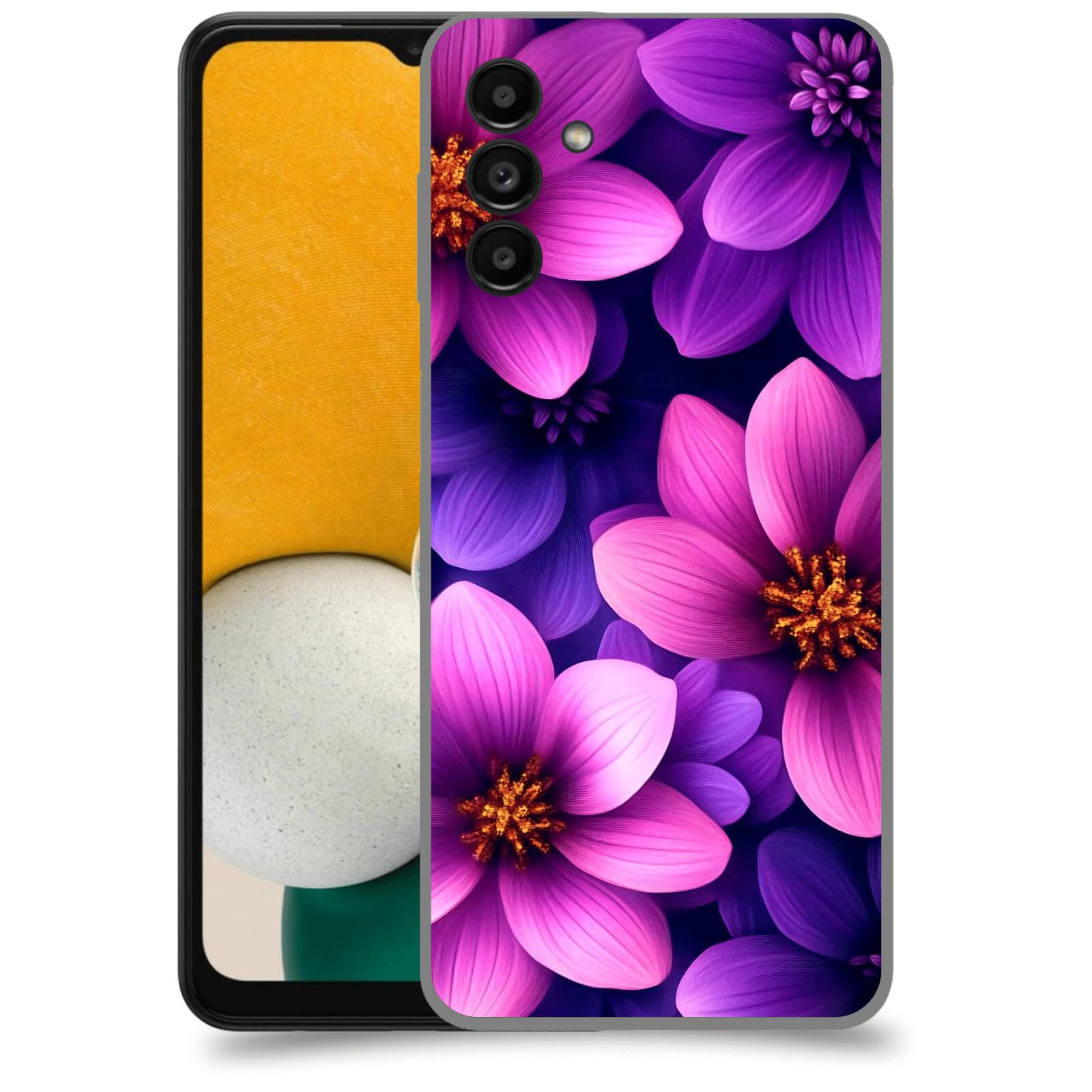 ACOVER Kryt na mobil Samsung Galaxy A13 5G A136B - Fialové květiny